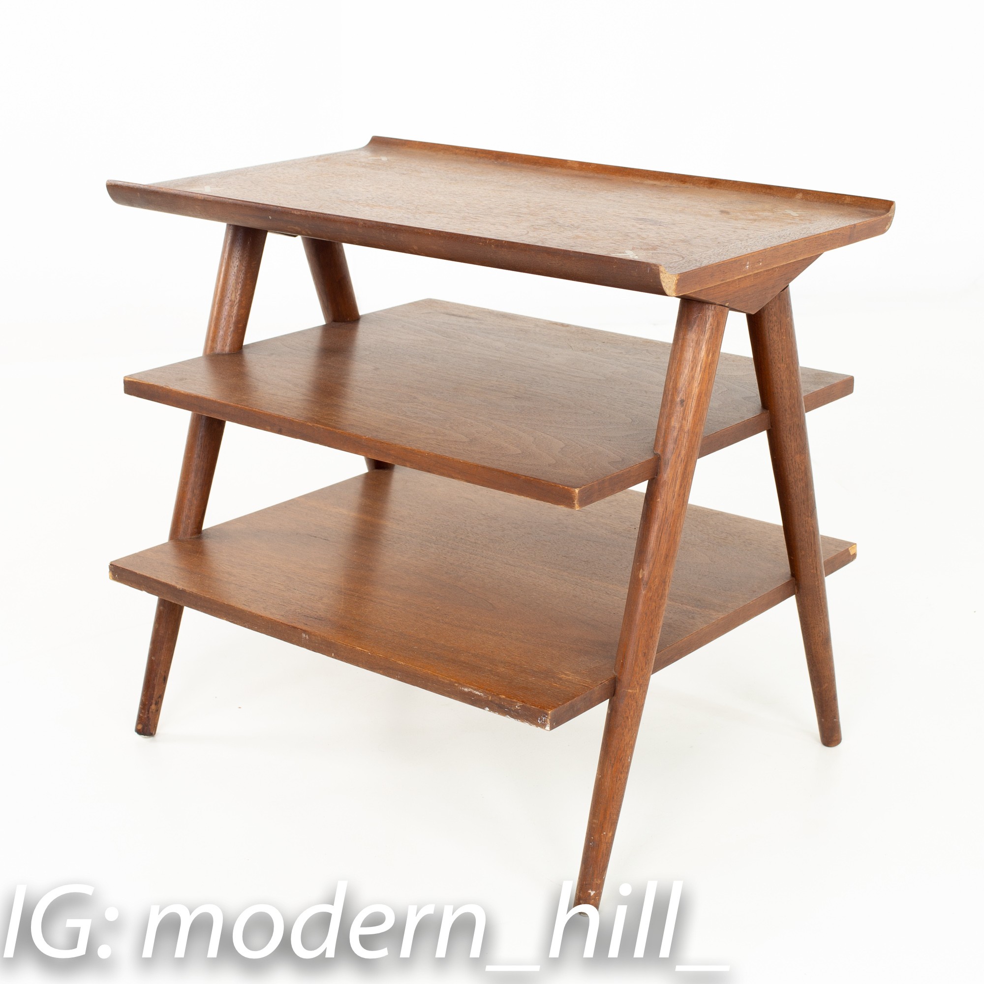Images | Mid Century Modern Furniture - Mid Century Furniture Chicago Restored Merton Gershun for American of Martinsville X Inlay Mid Century Side End Table