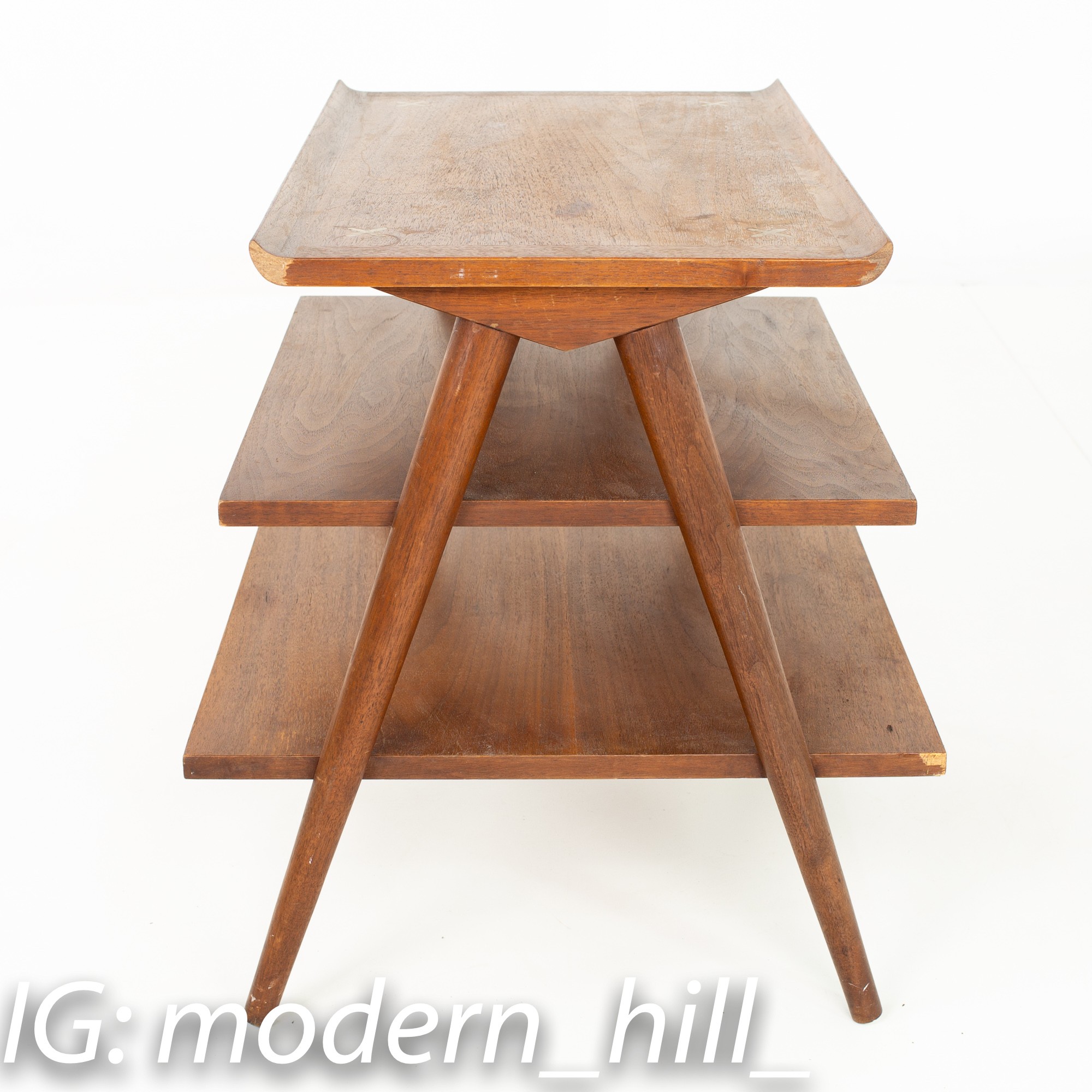 Images | Mid Century Modern Furniture - Mid Century Furniture Chicago Restored Merton Gershun for American of Martinsville X Inlay Mid Century Side End Table
