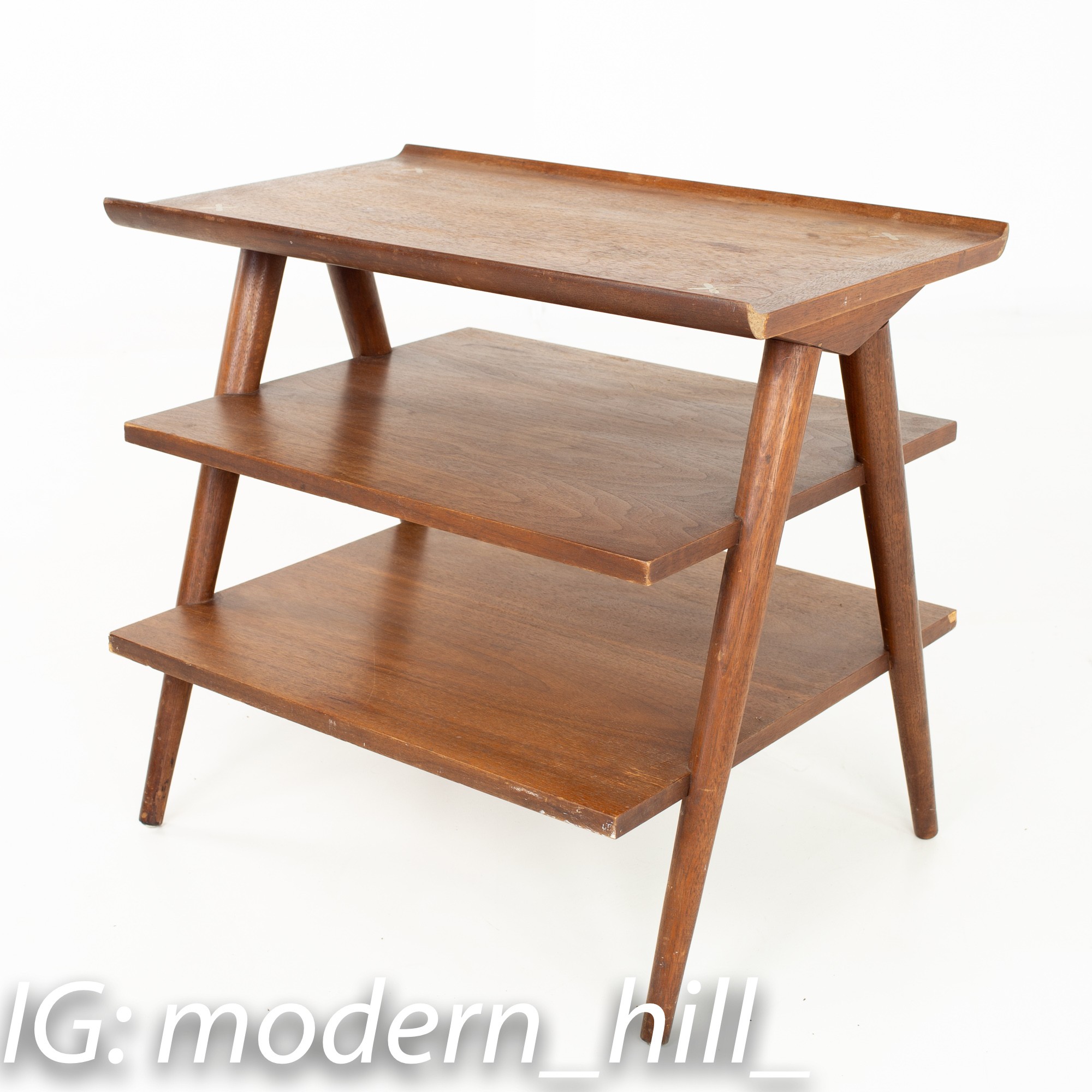 Images | Mid Century Modern Furniture - Mid Century Furniture Chicago Restored Merton Gershun for American of Martinsville X Inlay Mid Century Side End Table