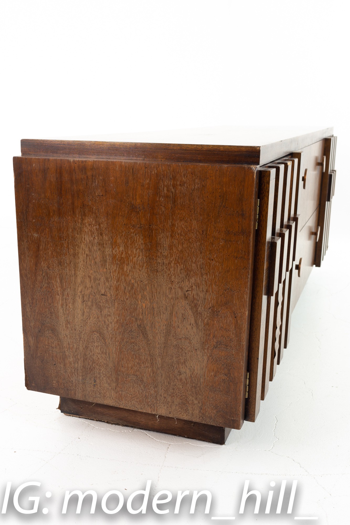 Lane Brutalist Mid Century Low Profile Credenza