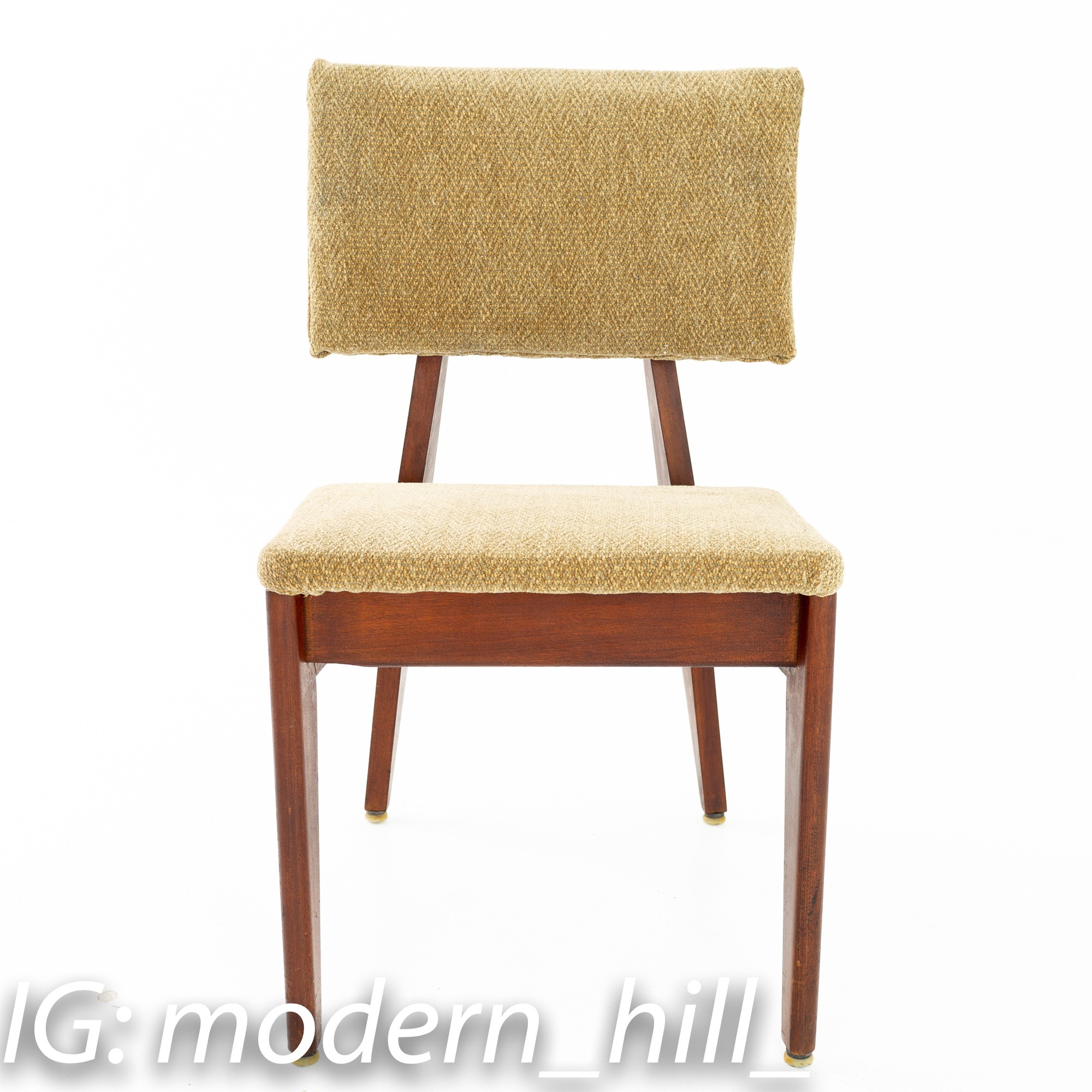 George Nelson for Herman Miller Mid Century Walnut Dining Desk Chairs - Pair
