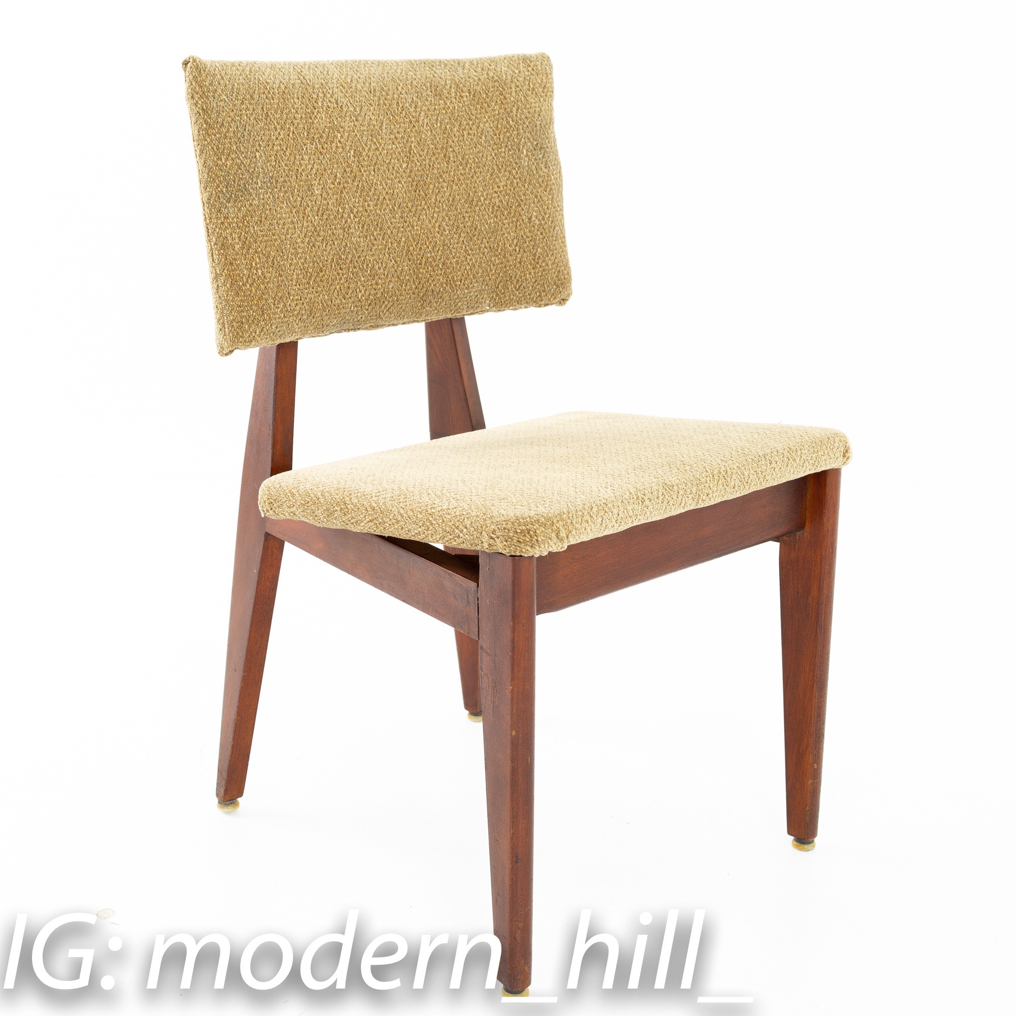 George Nelson for Herman Miller Mid Century Walnut Dining Desk Chairs - Pair