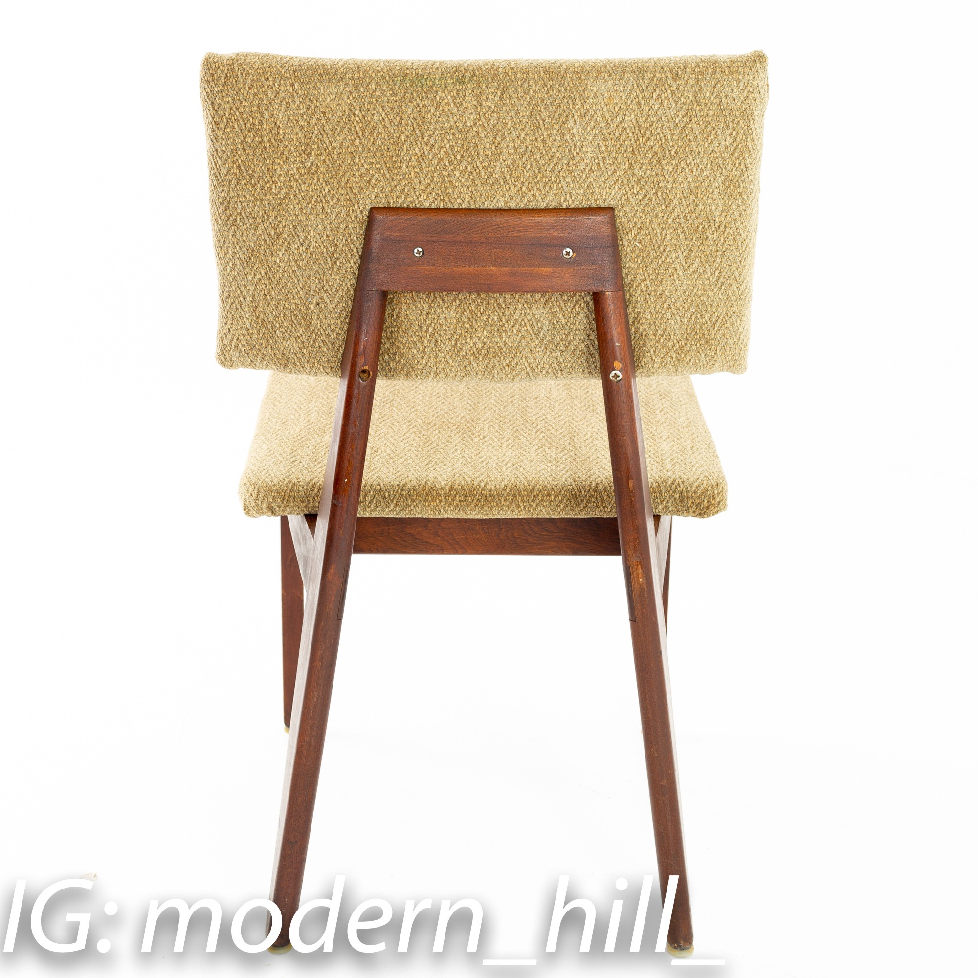 George Nelson for Herman Miller Mid Century Walnut Dining Desk Chairs - Pair