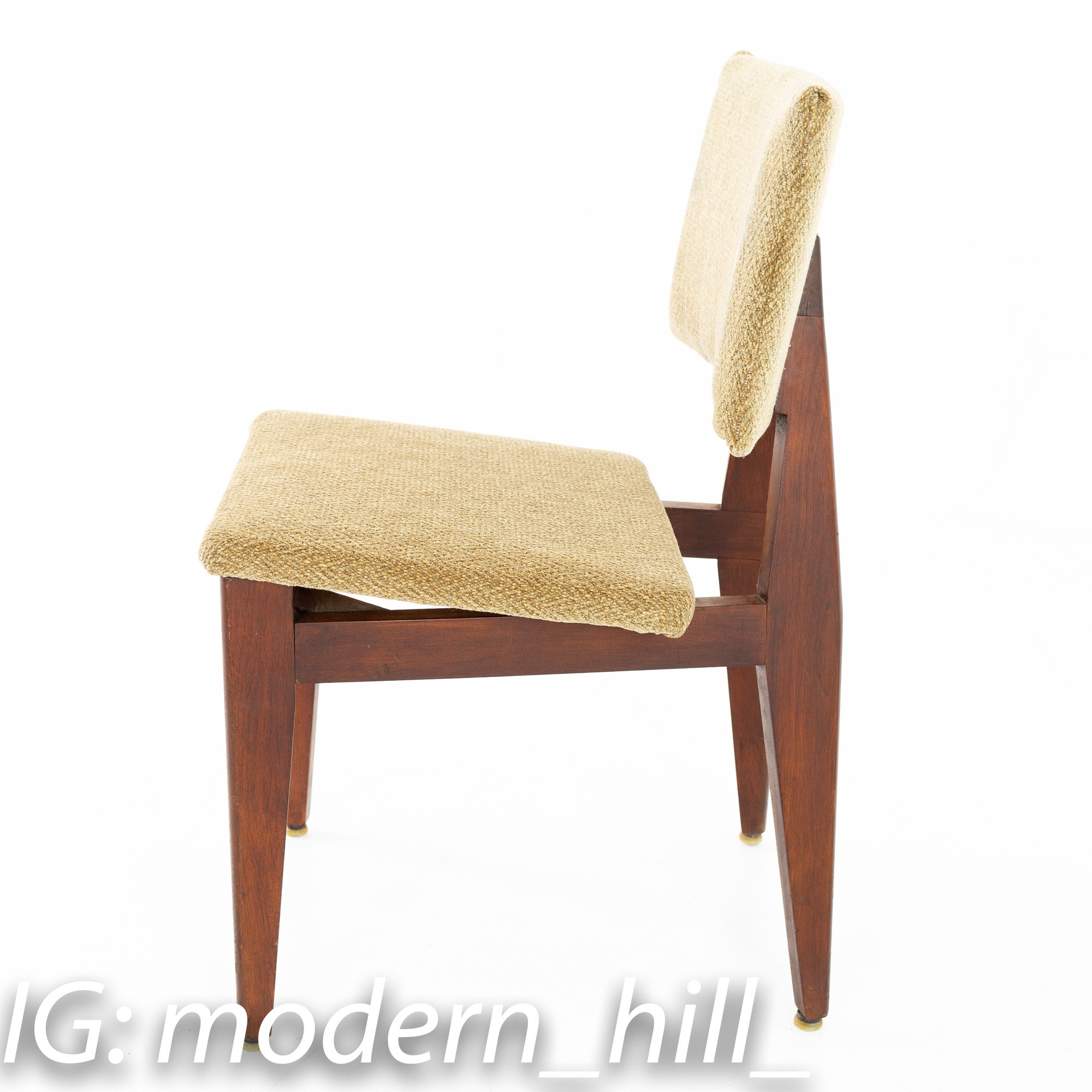 George Nelson for Herman Miller Mid Century Walnut Dining Desk Chairs - Pair