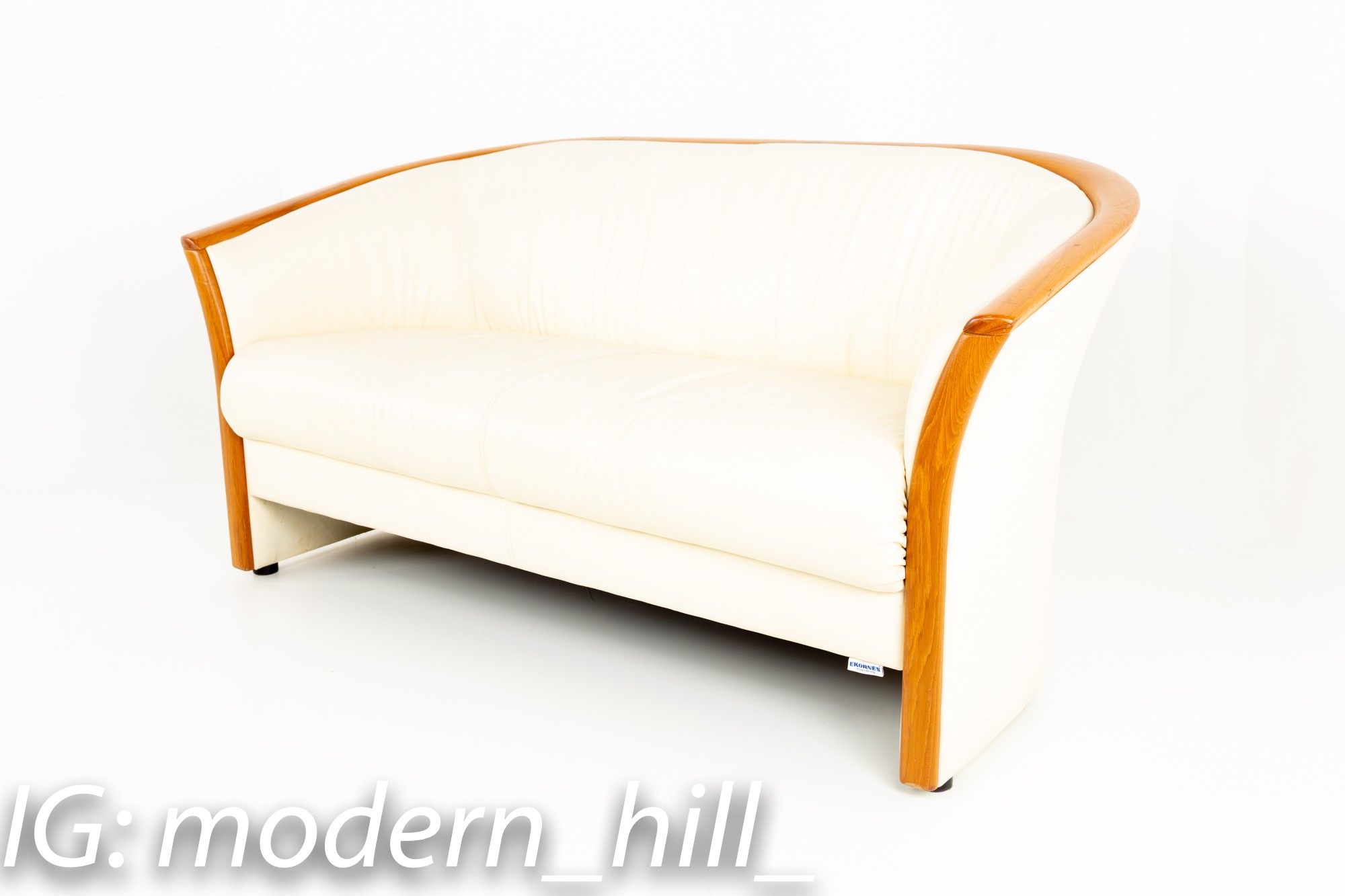 Mid Century Ekornes Leather Sofa Vintage Ekornes Stressless