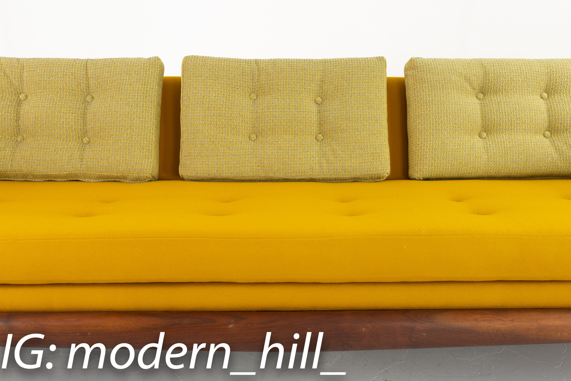 Re-upholstered Adrian Pearsall Mid Century Gondola Sofa