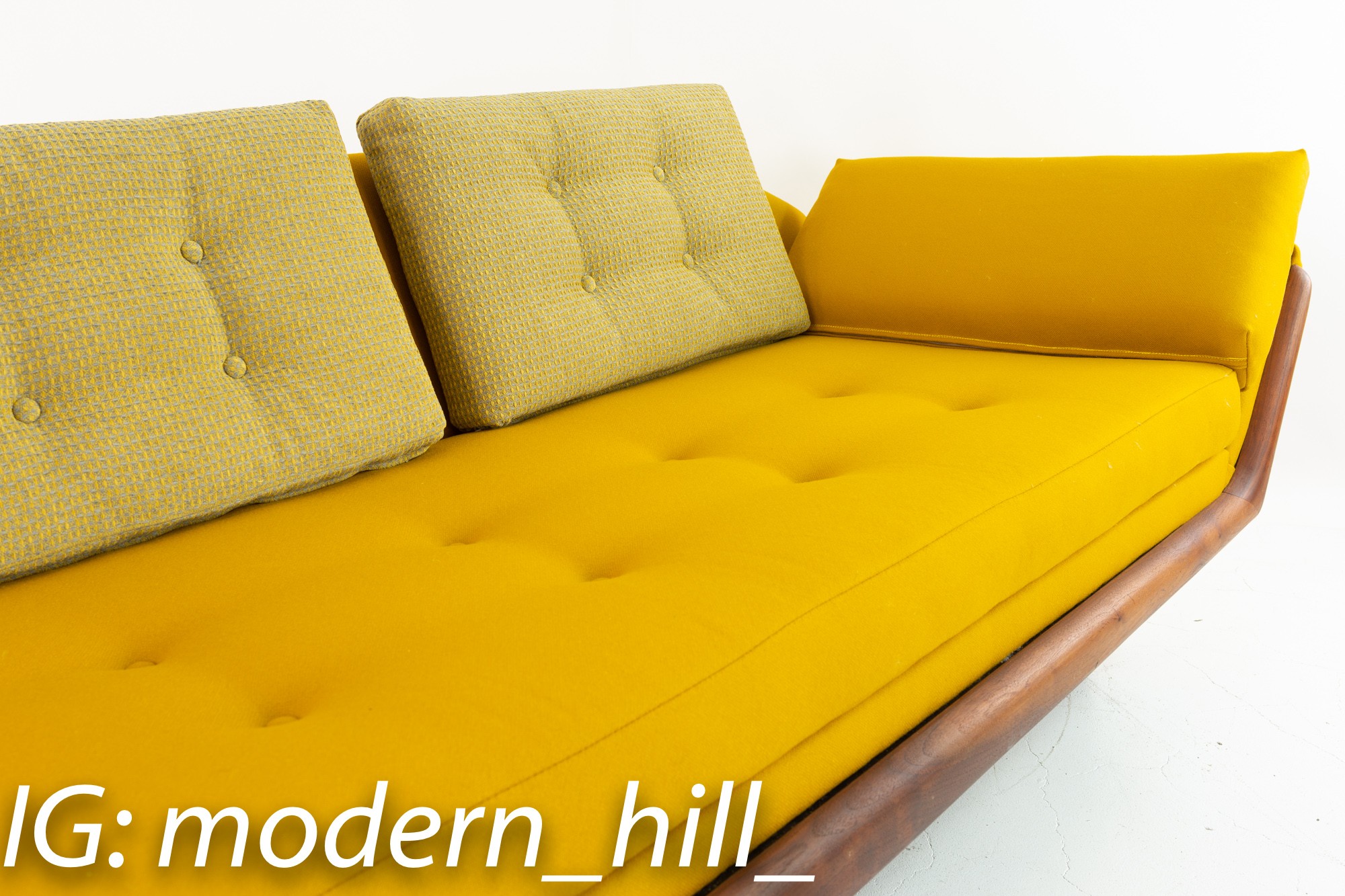 Re-upholstered Adrian Pearsall Mid Century Gondola Sofa