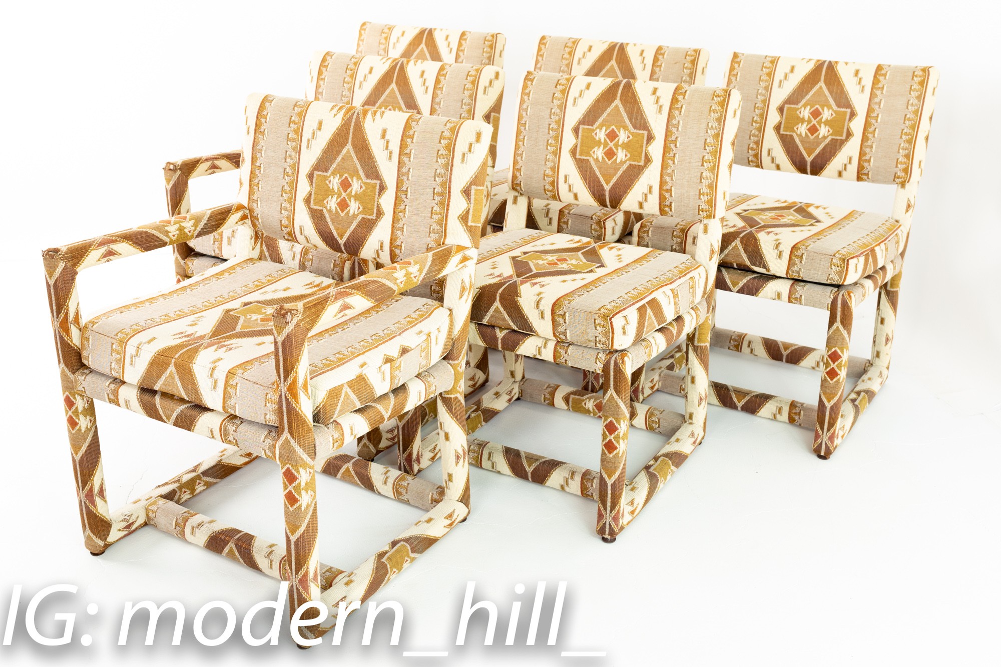 Milo Baughman for Thayer Coggin Upholstered Parsons Dining Chair - Set of 6