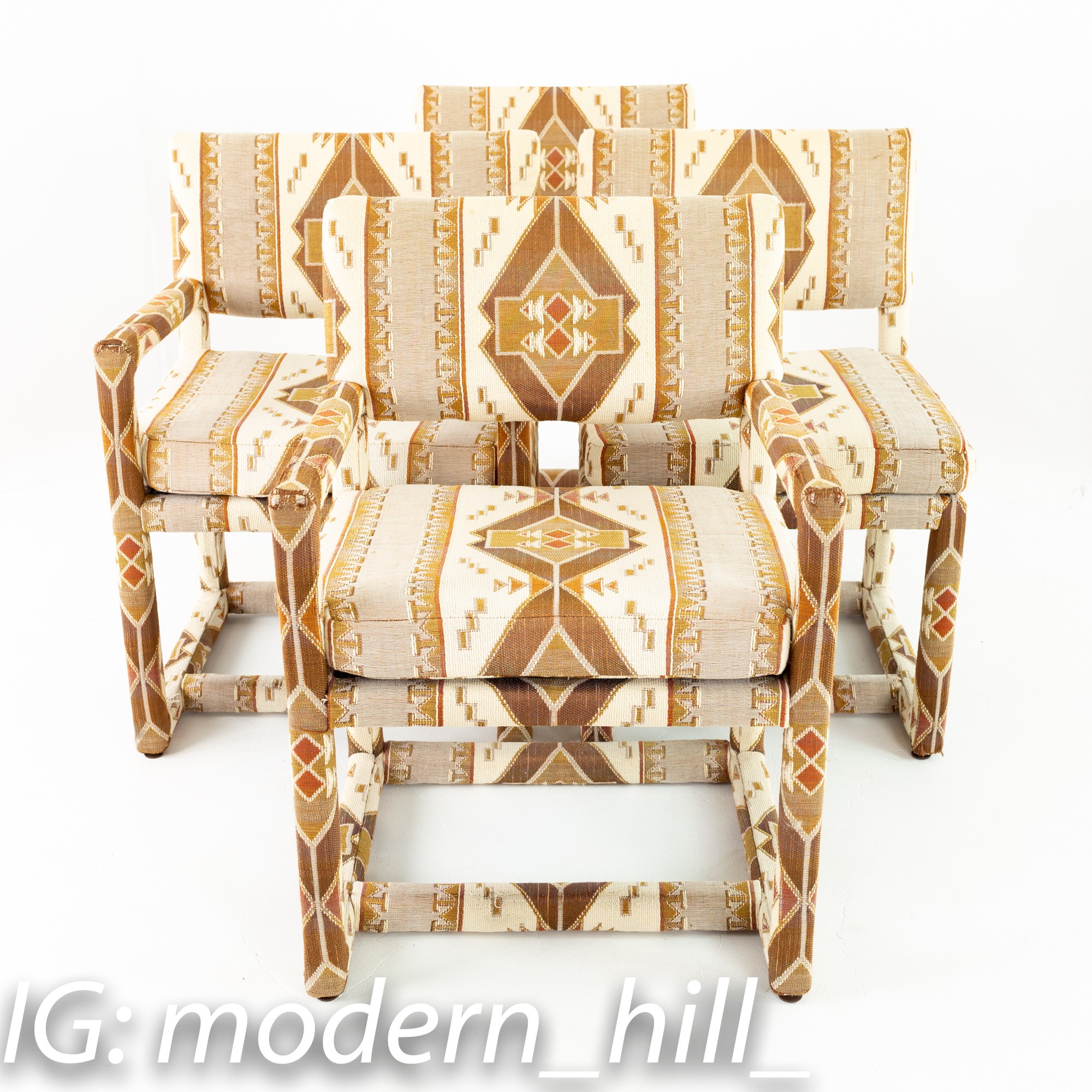 Milo Baughman for Thayer Coggin Upholstered Parsons Dining Chair - Set of 6