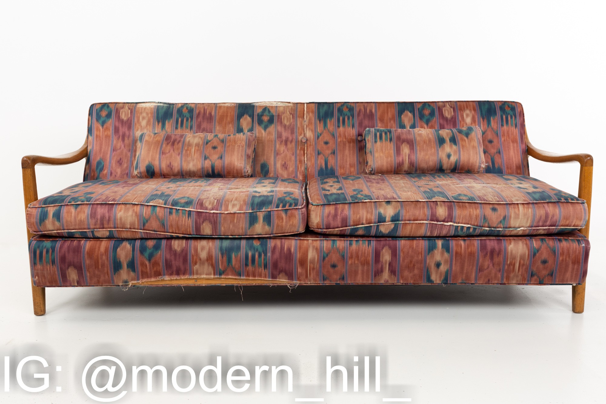 Jack Van Der Molen Mid Century Oak Sofa
