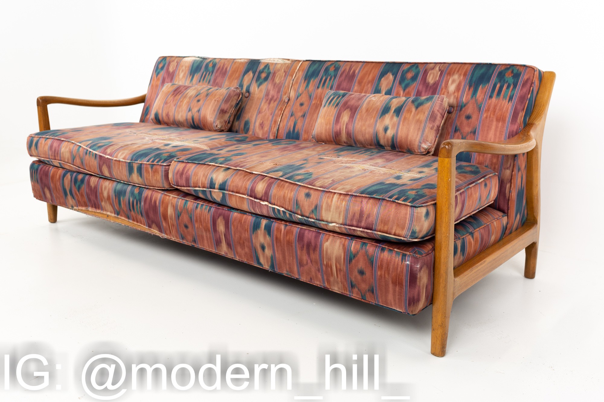 Jack Van Der Molen Mid Century Oak Sofa