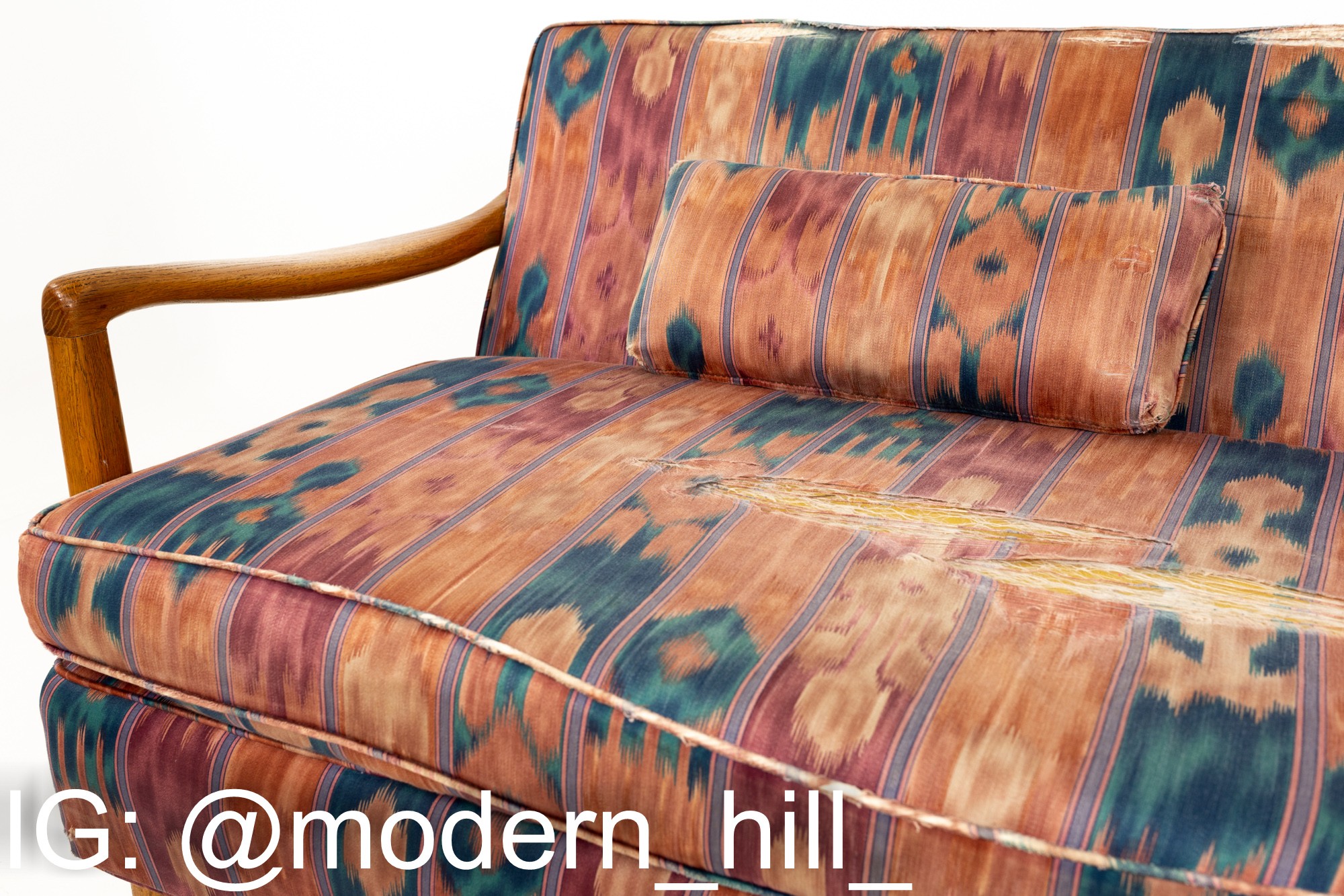 Jack Van Der Molen Mid Century Oak Sofa