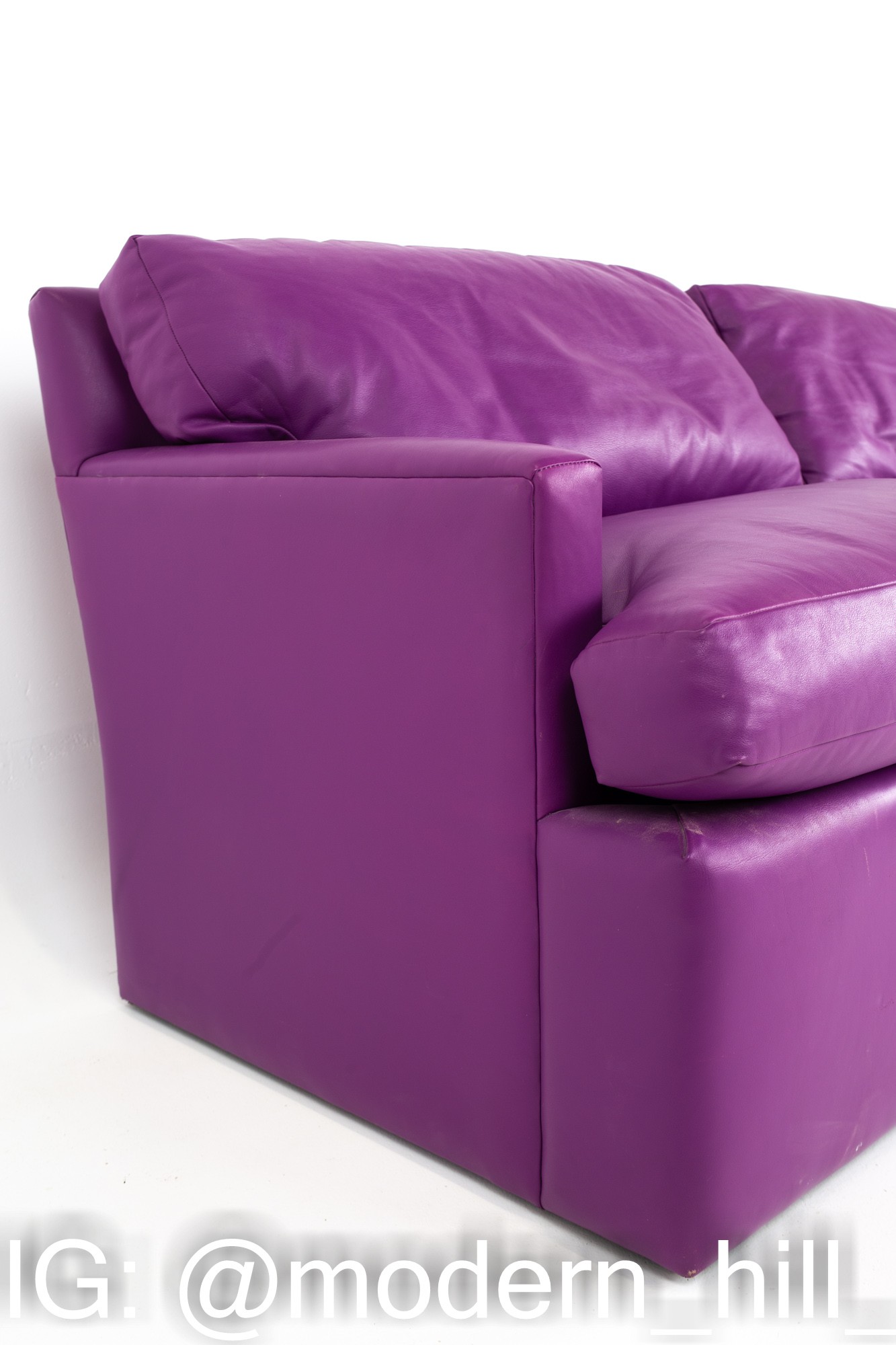 Mike Bell Purple Leather Sofa
