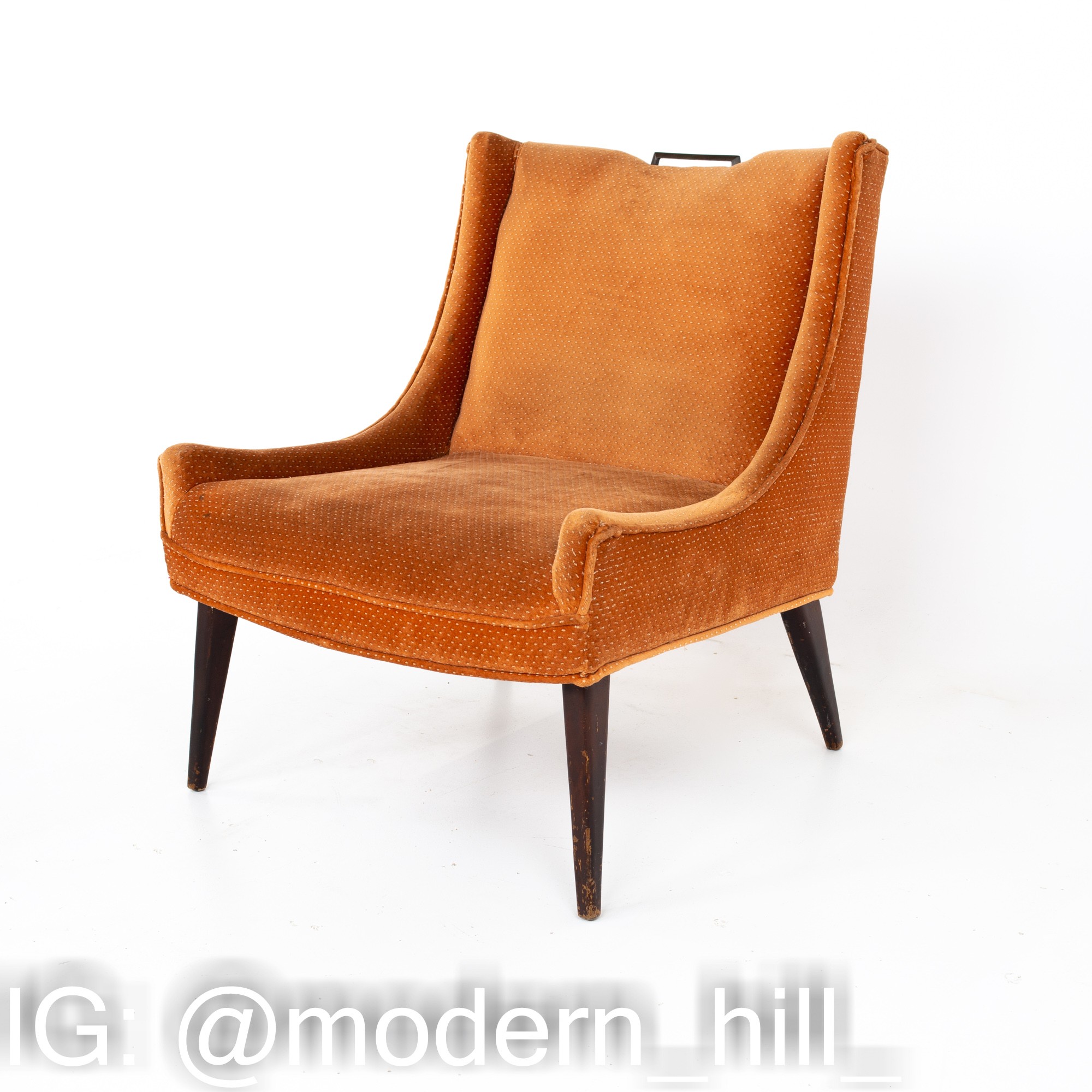 Harvey Probber Style Mid Century Slipper Lounge Chair