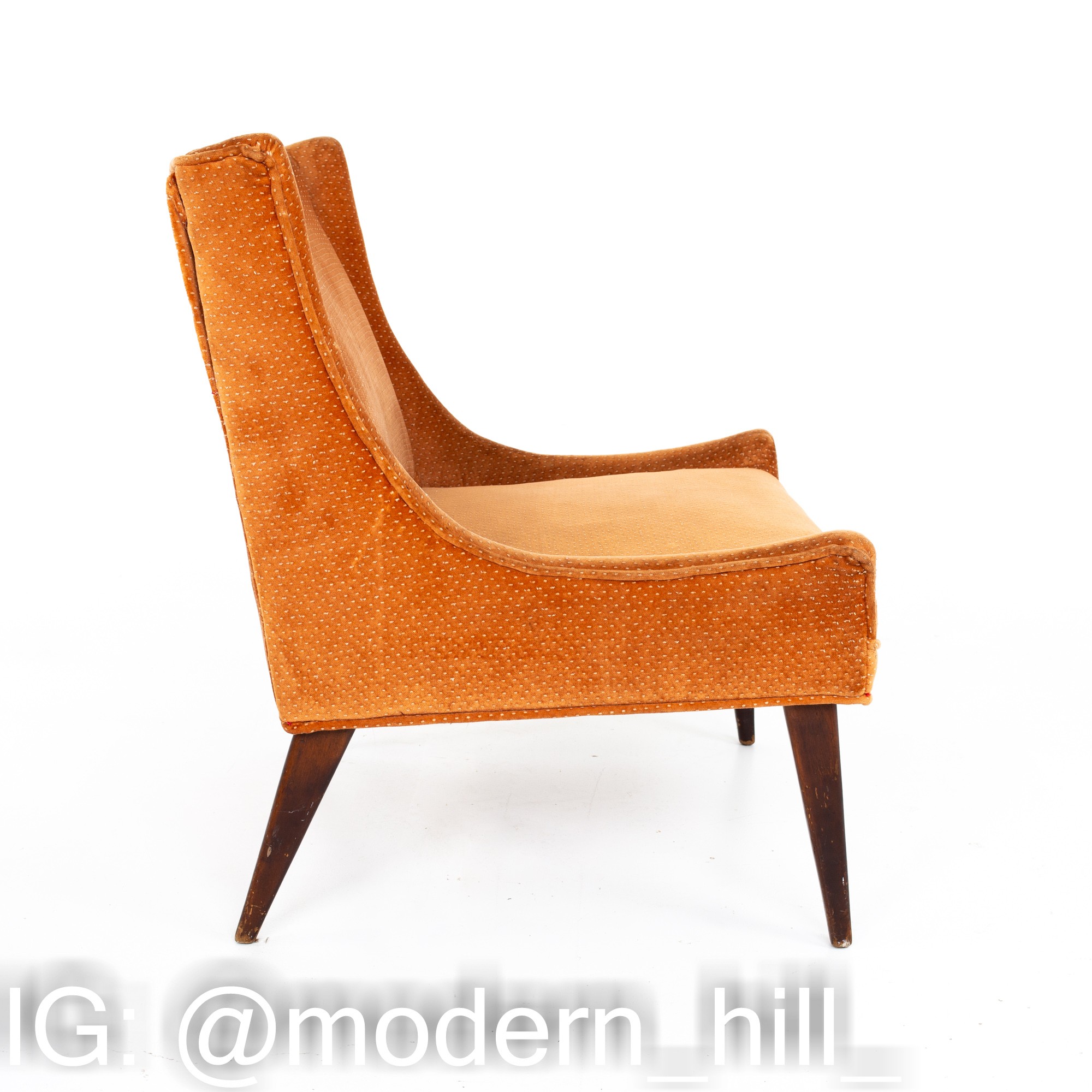 Harvey Probber Style Mid Century Slipper Lounge Chair