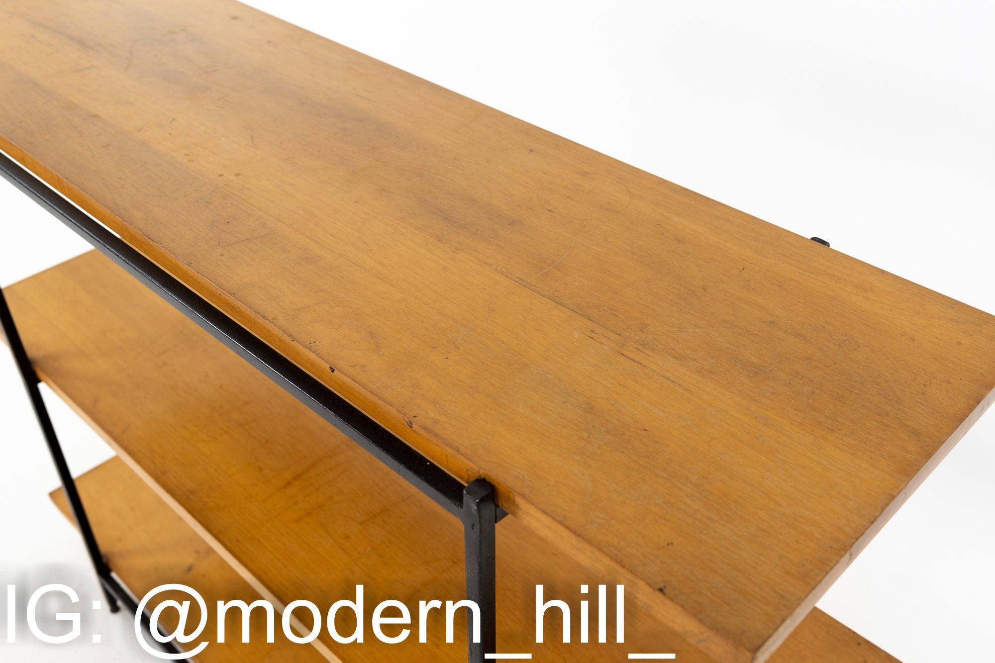 Milo Baughman for Murray Furniture Mid Century Book Shelf Console Table