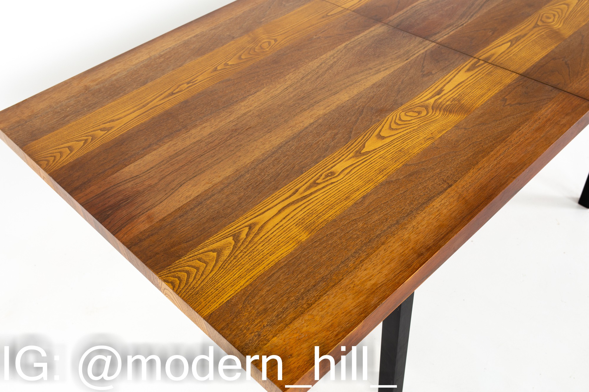 Milo Baughman for Directional Mid Century Rosewood Walnut and Oak Parsons Dining Table