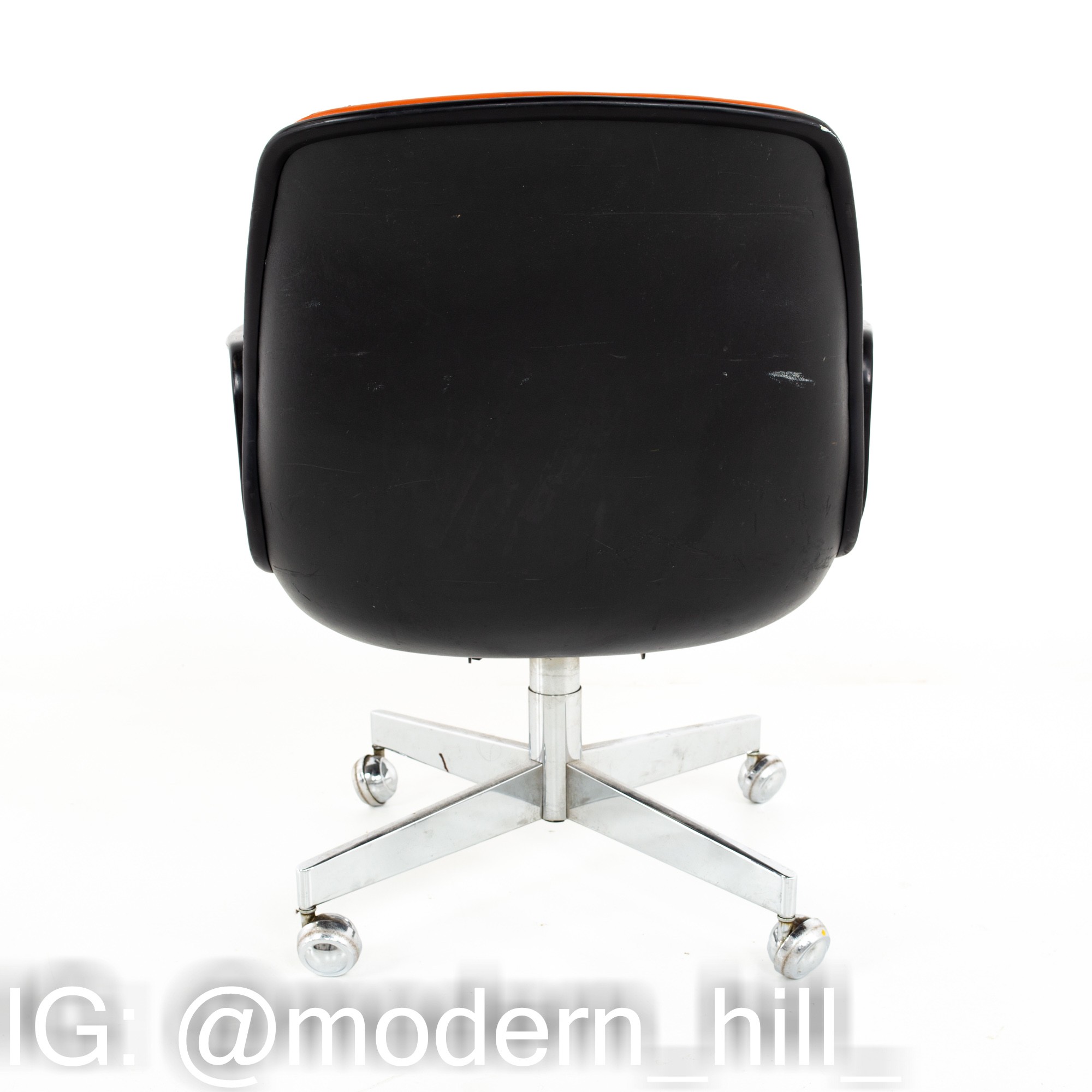 Charles Pollock for Knoll Style Mid Century All Steel Office Desk Chair