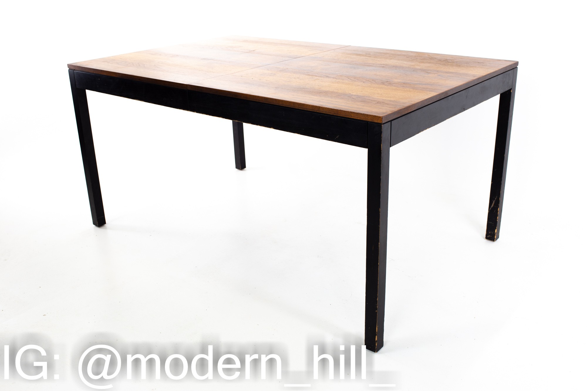 Milo Baughman for Directional Mid Century Rosewood Walnut and Oak Parsons Table