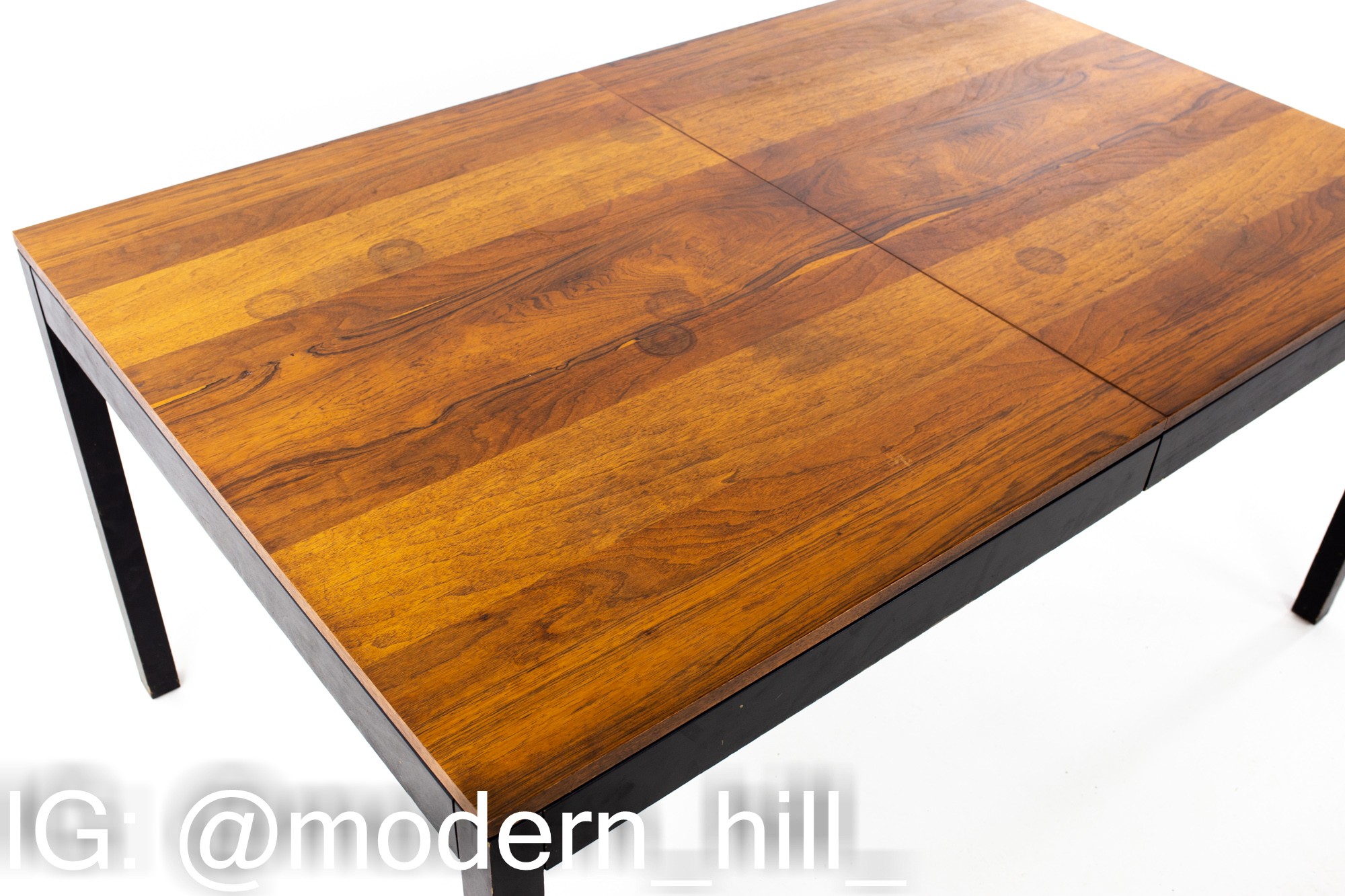 Milo Baughman for Directional Mid Century Rosewood Walnut and Oak Parsons Table