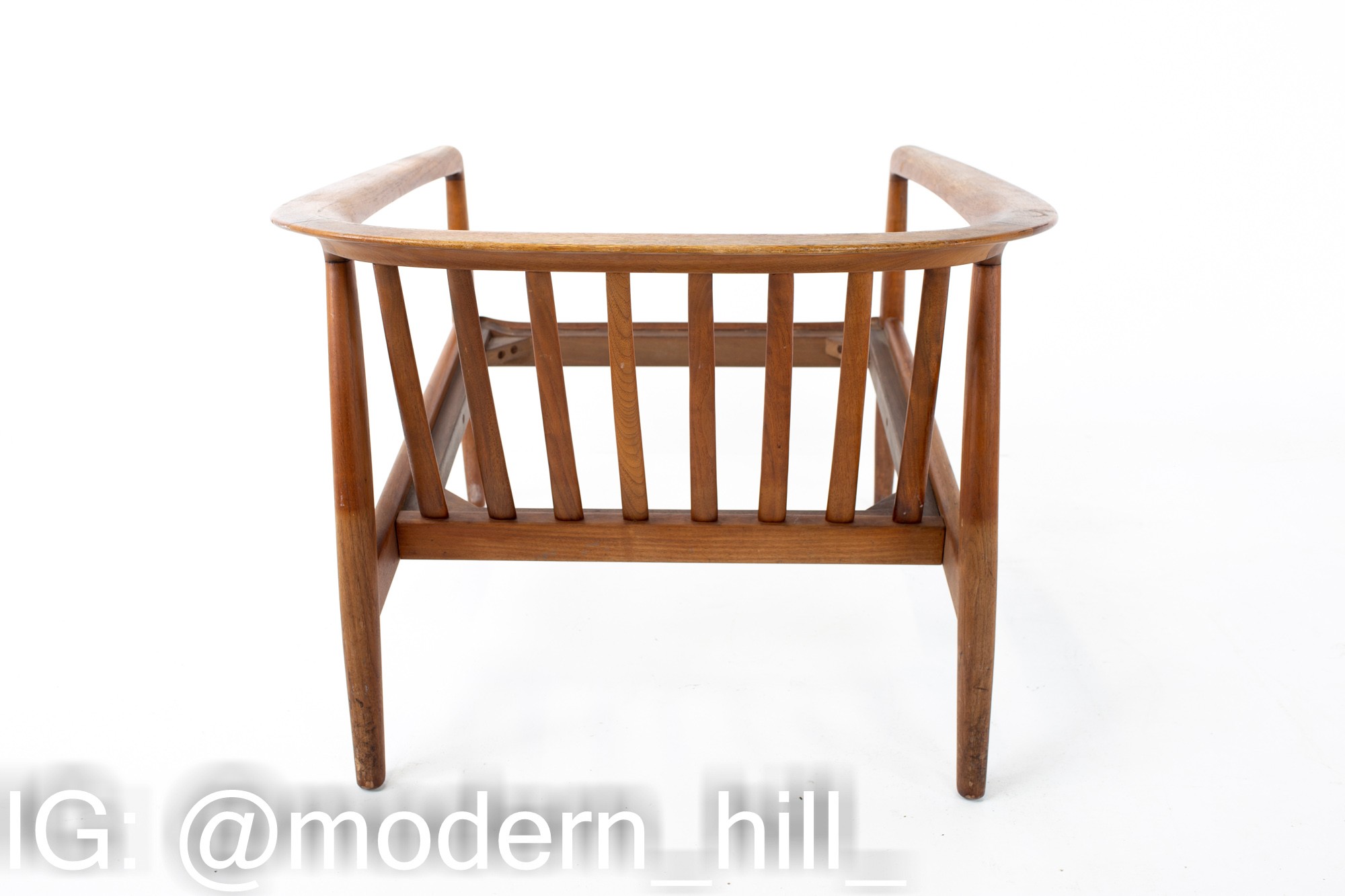 Folke Ohlsson for Dux Mid Century Danish Teak Barrel Lounge Chair