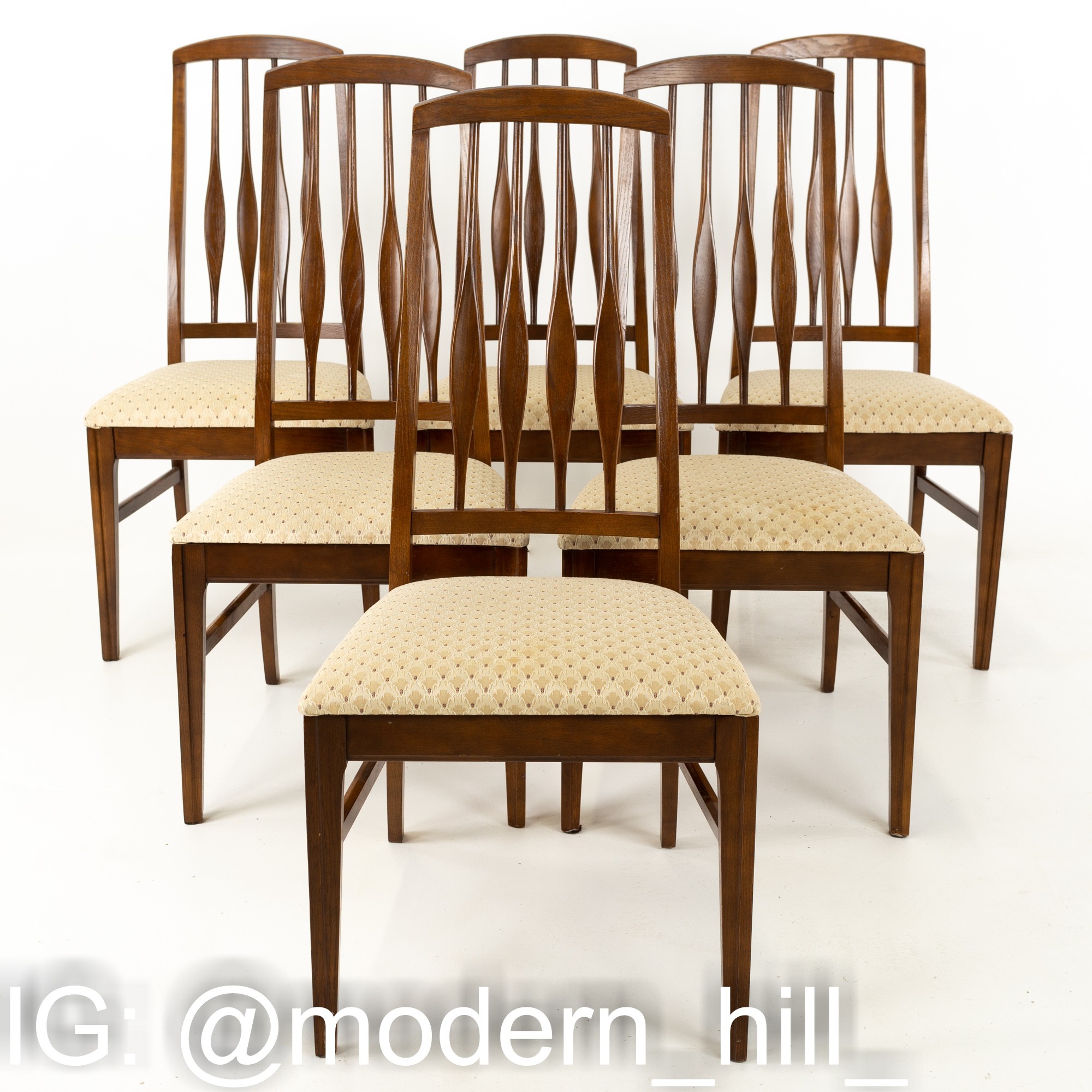 Koefoeds Hornslet Eva Style Keller Mid Century Walnut Dining Chairs - Set of 6