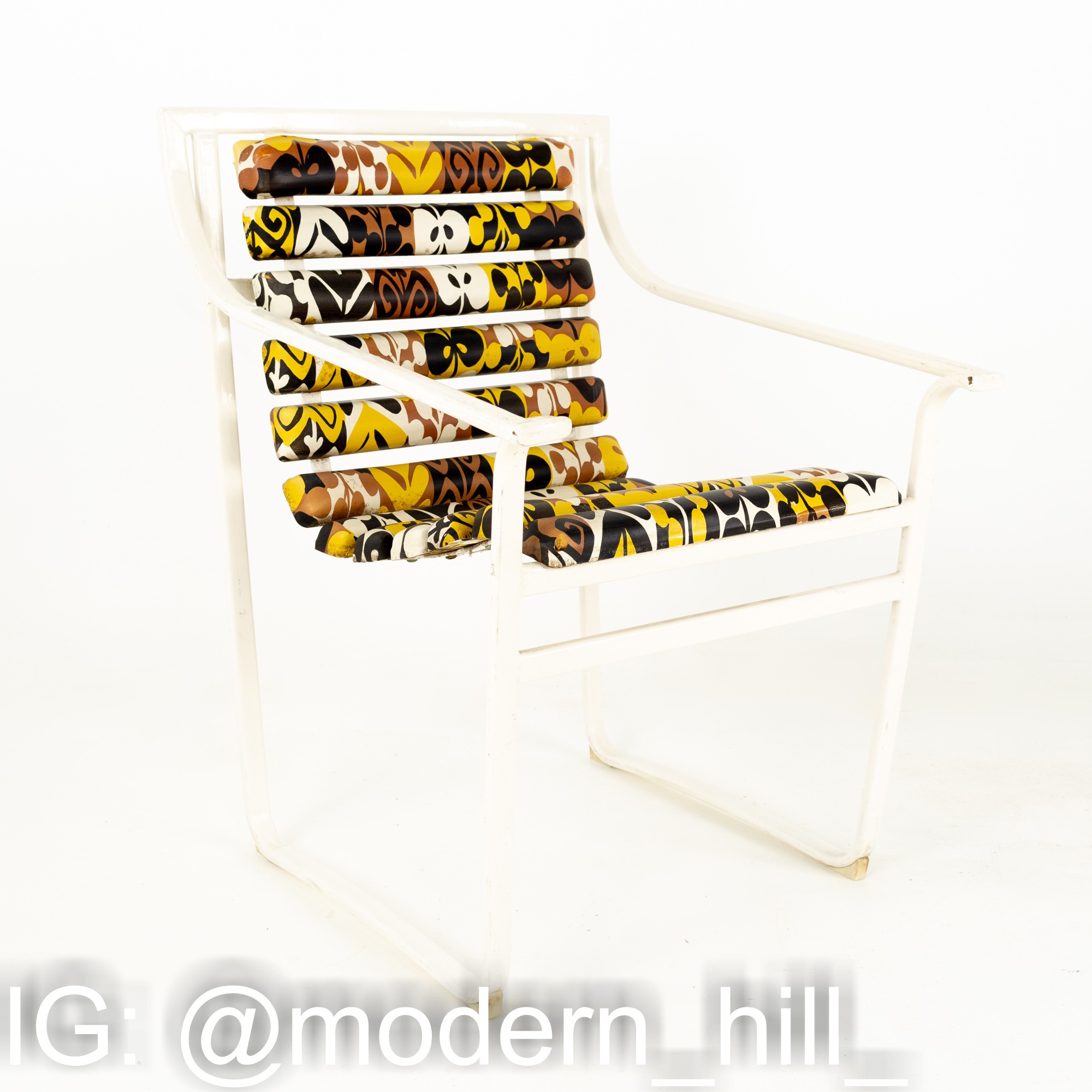 Samsonite Mid Century Metal and Vinyl Patio Chairs - Set of 4 - As is