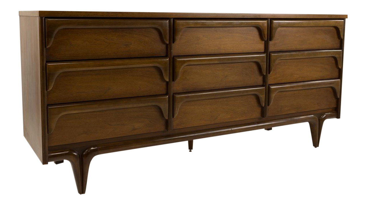 Bassett MidCentury Modern Lowboy Dresser Modern Hill Furniture