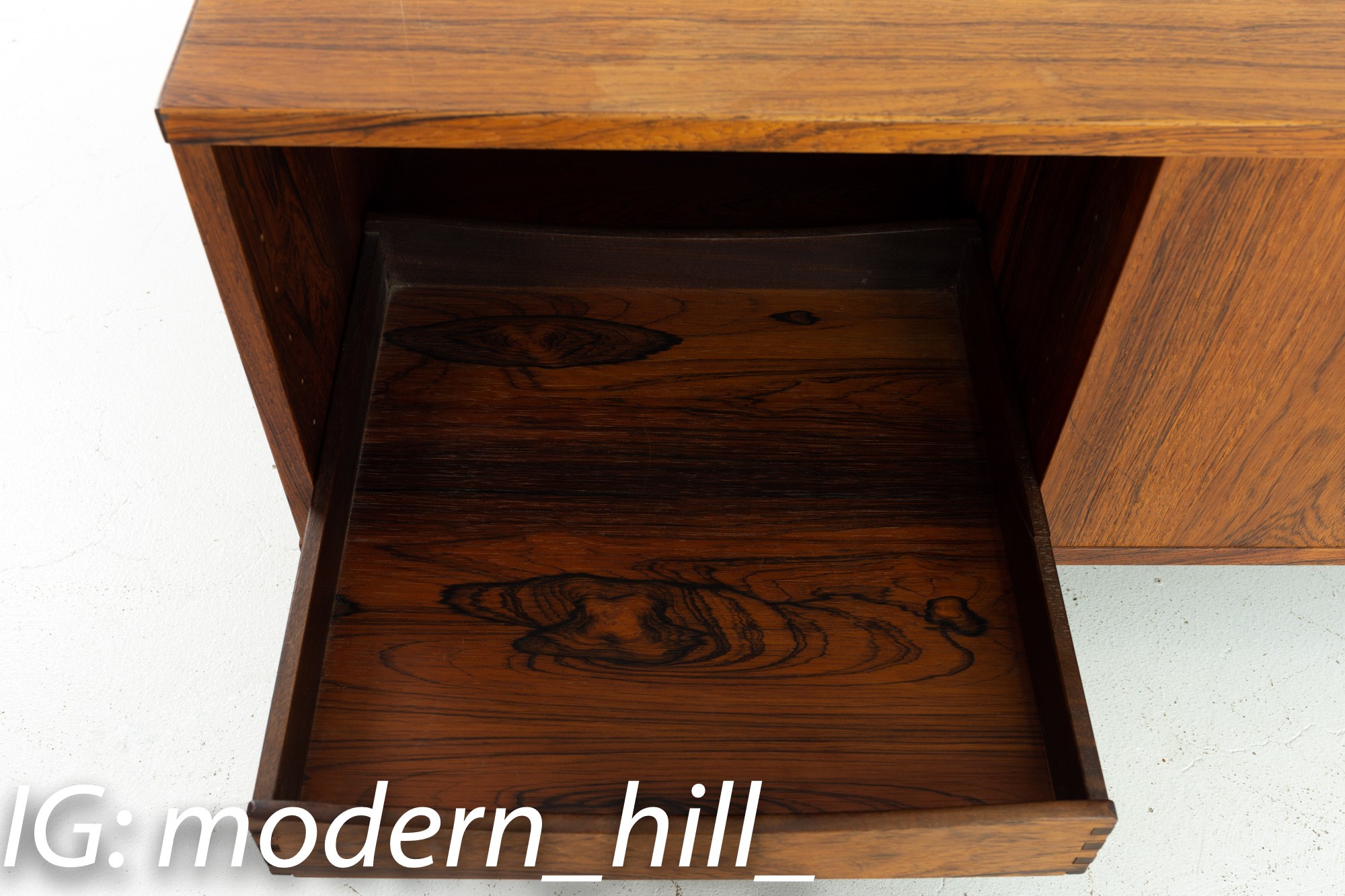 Mid Century Rosewood and Chrome Coffee Table Storage Cabinet