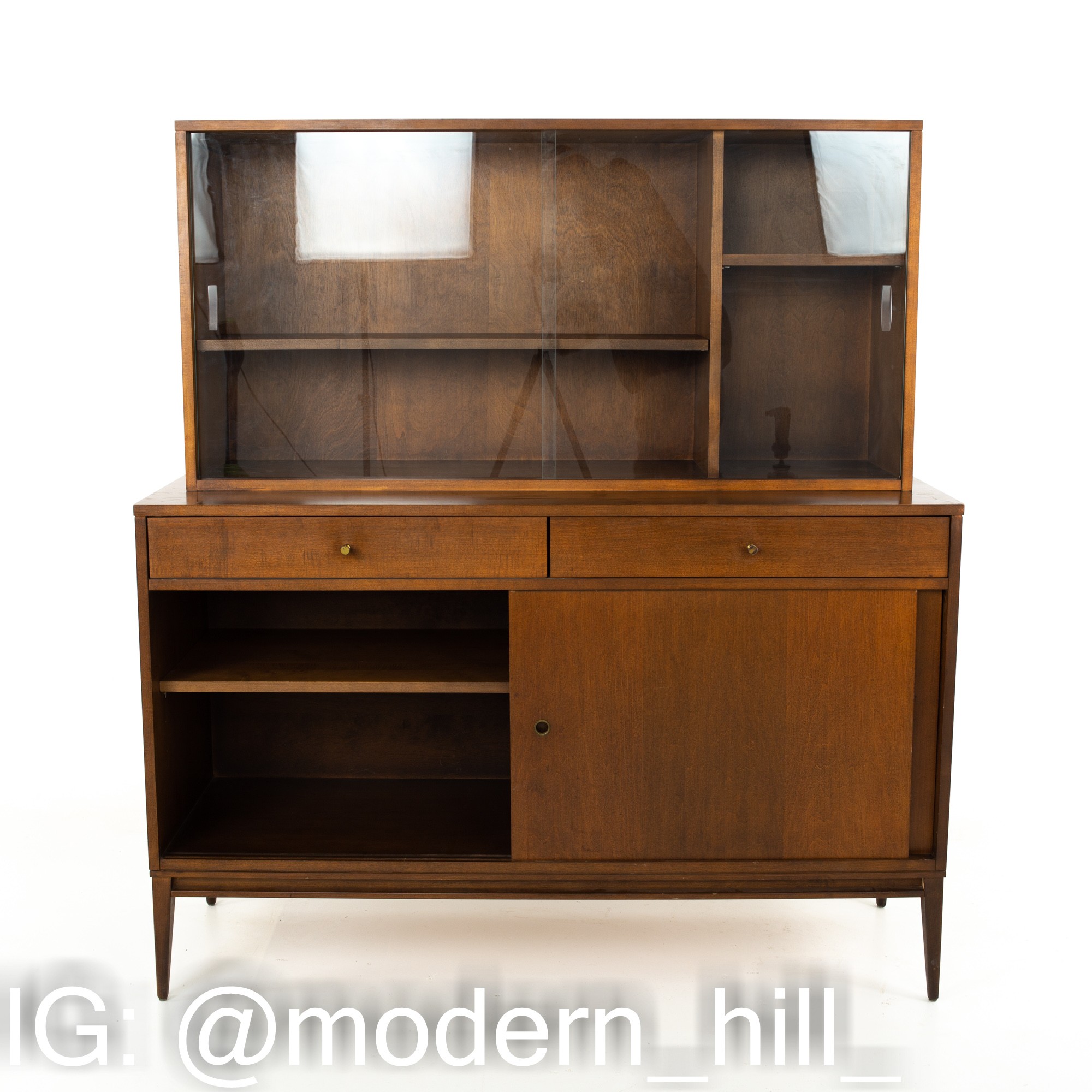 Paul Mccobb for Planner Group Mid Century Solid Wood Sideboard Credenza Buffet and Hutch