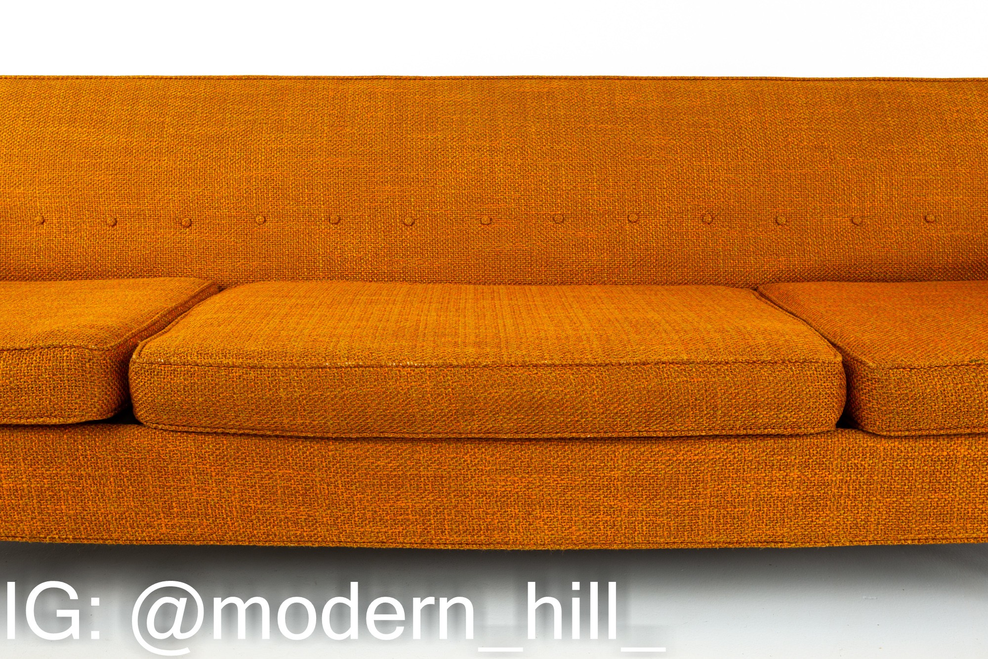 Milo Baughman Style Selig Mid Century Sofa