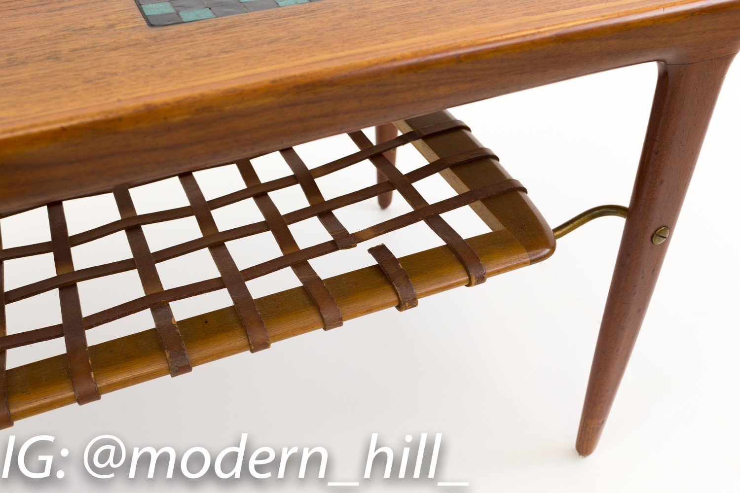 Arne Hovmand Olsen for Mogens Kold Mid-century Modern Danish Teak Coffee Table with Mosaic