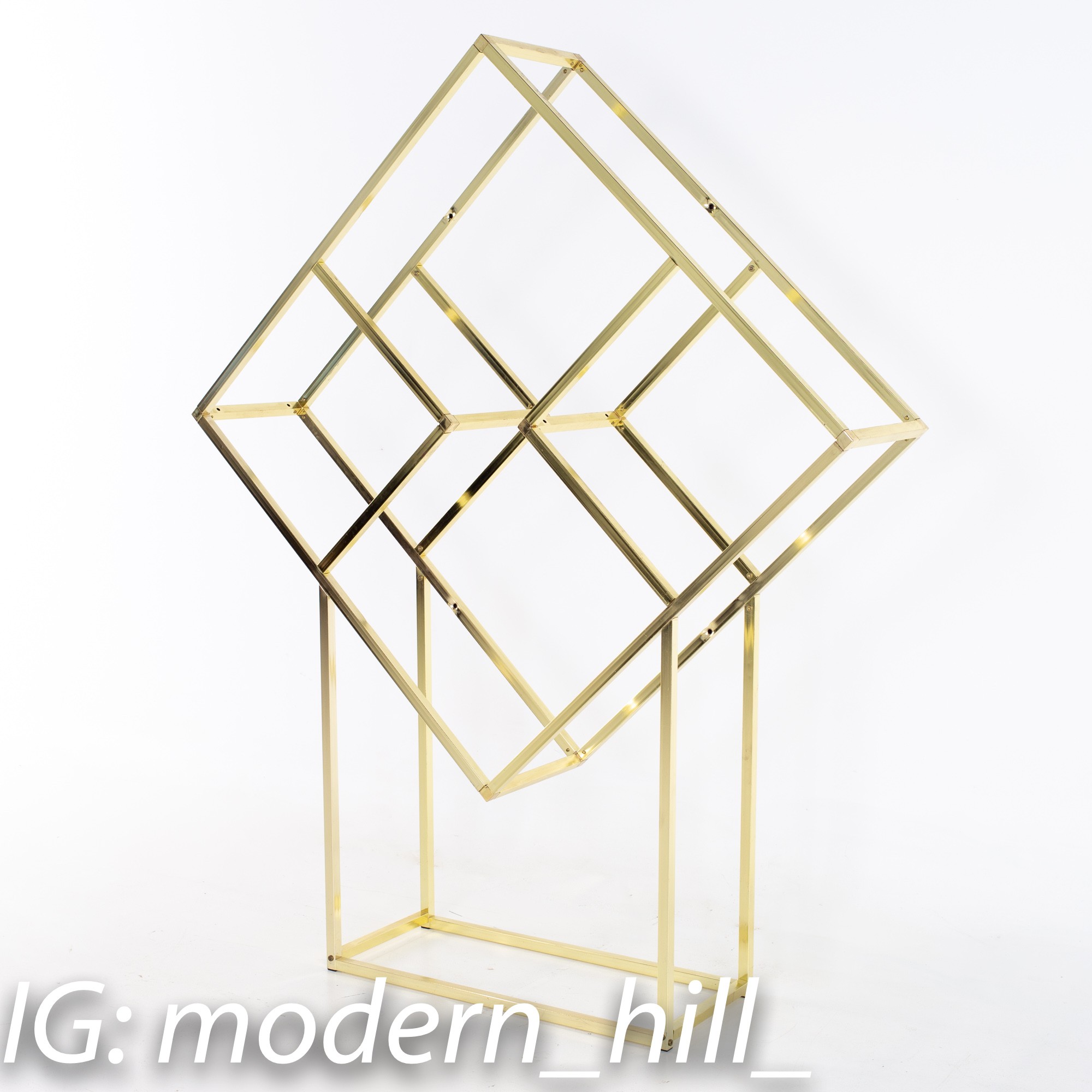 Milo Baughman Style Brass and Glass Etagere, DIA Etagere, Vintage 1970s  Design Institute of America Etagere -  Canada