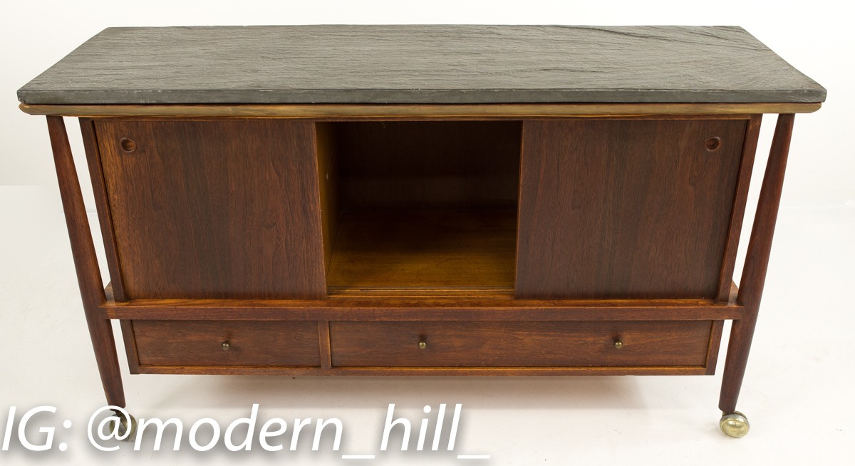 Mount Airy Finn Juhl Style Slate Top Credenza Sideboard