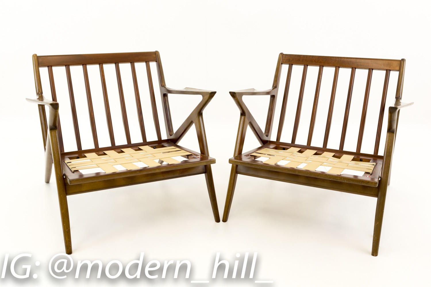 Kofod Larsen for Selig Z Chairs - Rare Mid Century