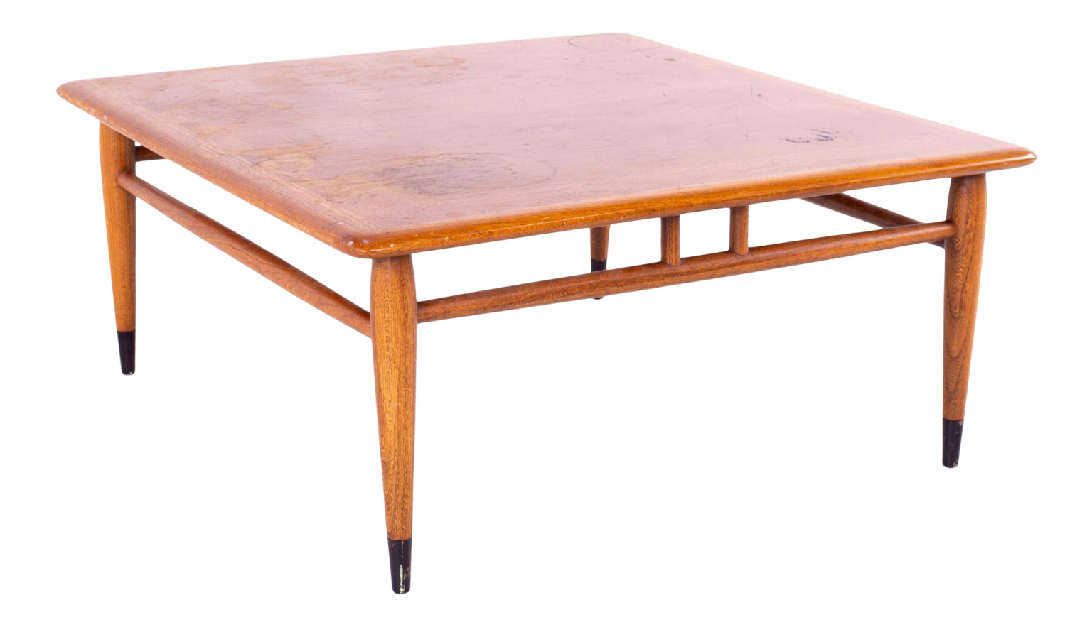 Lane Acclaim Mid Century Square Walnut and Oak Dovetail Side End Coffee