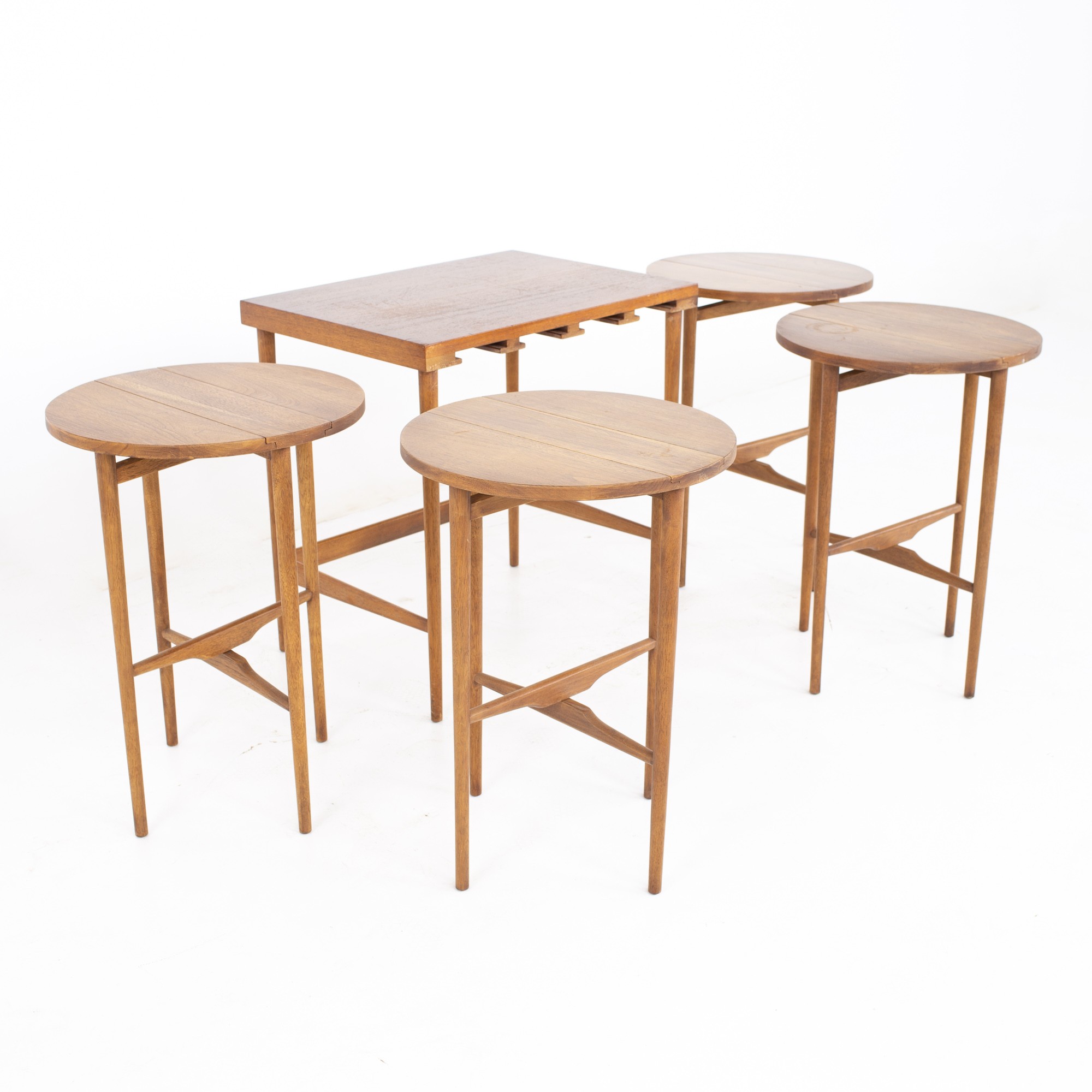Poul Hundevad Style Mid Century Danish Teak Nesting Tables