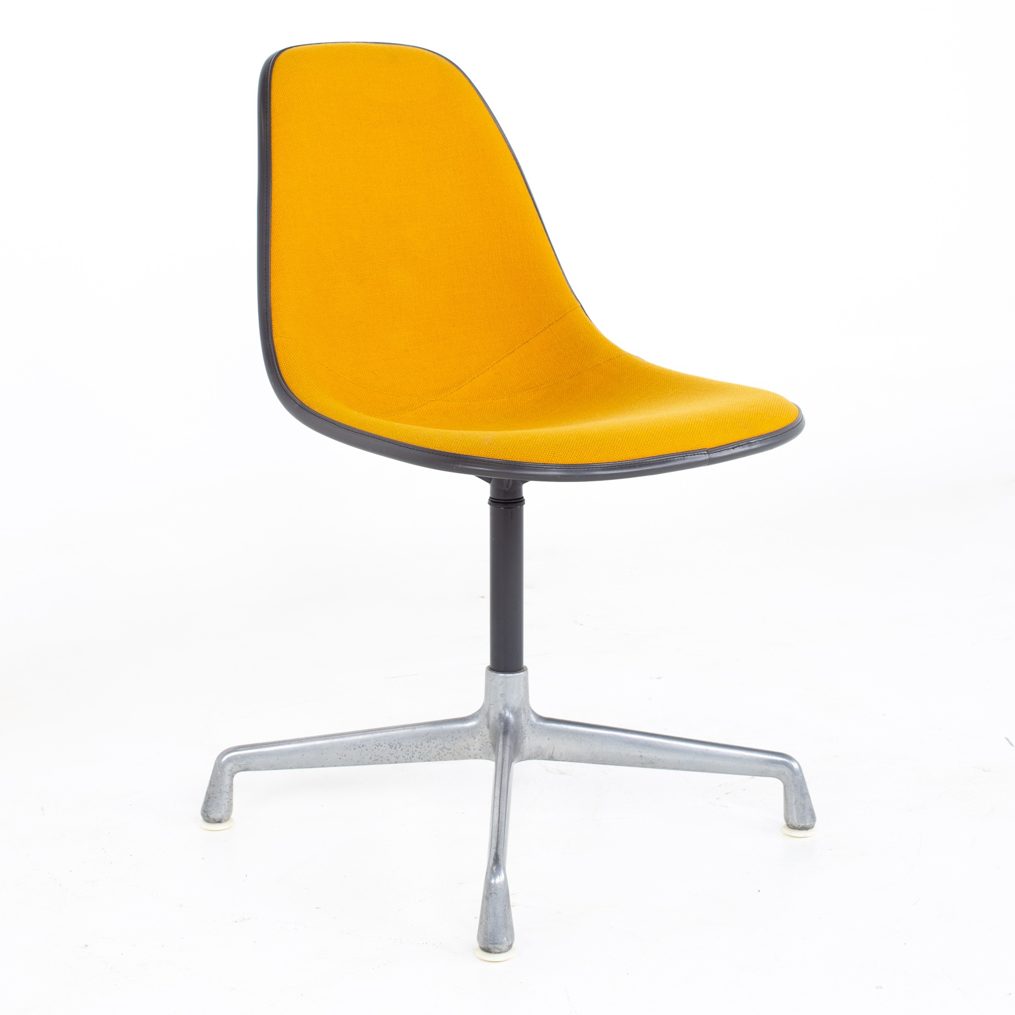 Charles and Ray Eames for Herman Miller Mid Century Orange Upholstered Shell Chair