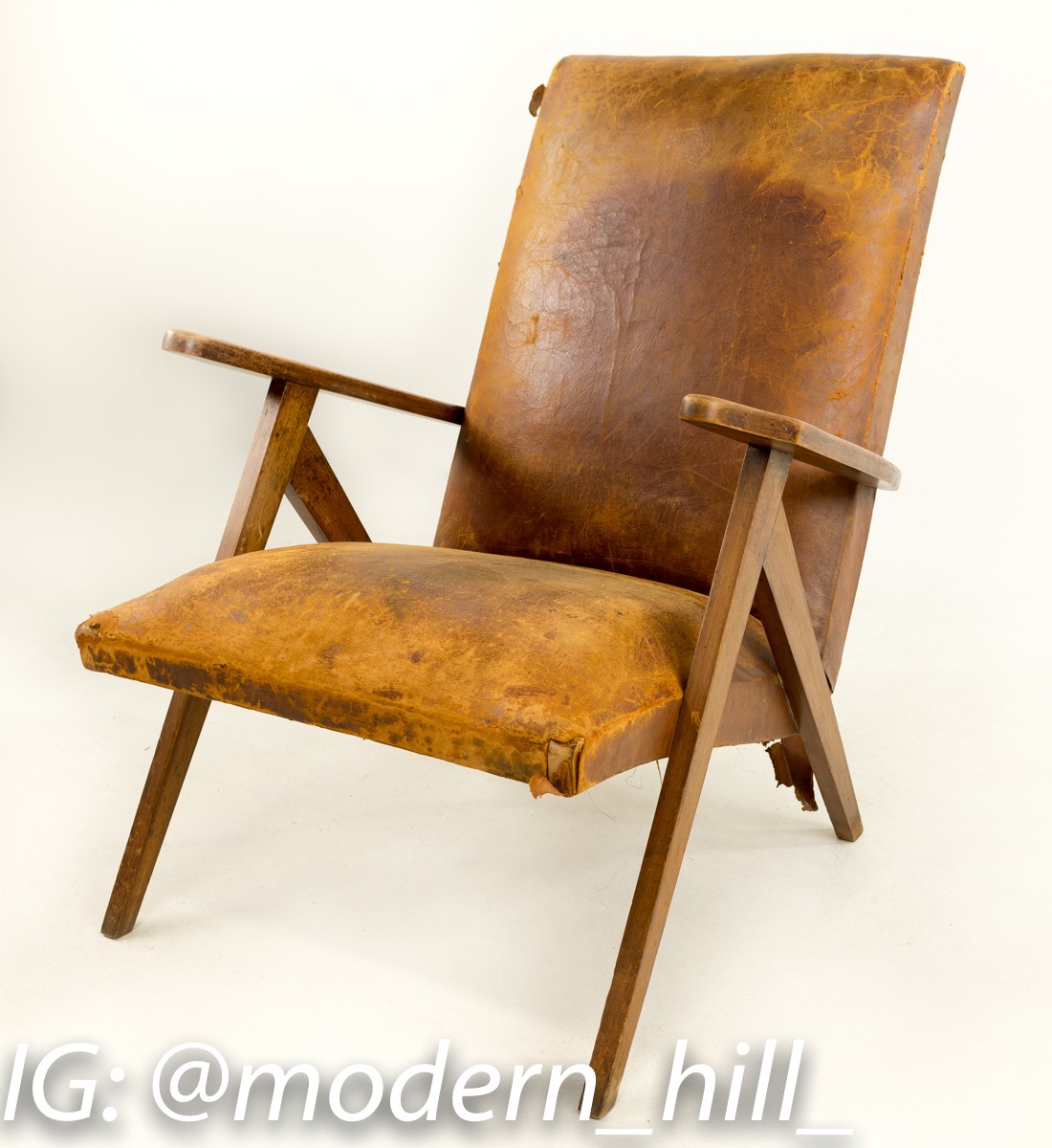 Pierre Jeanneret Attributed Mid Century Lounge Chair