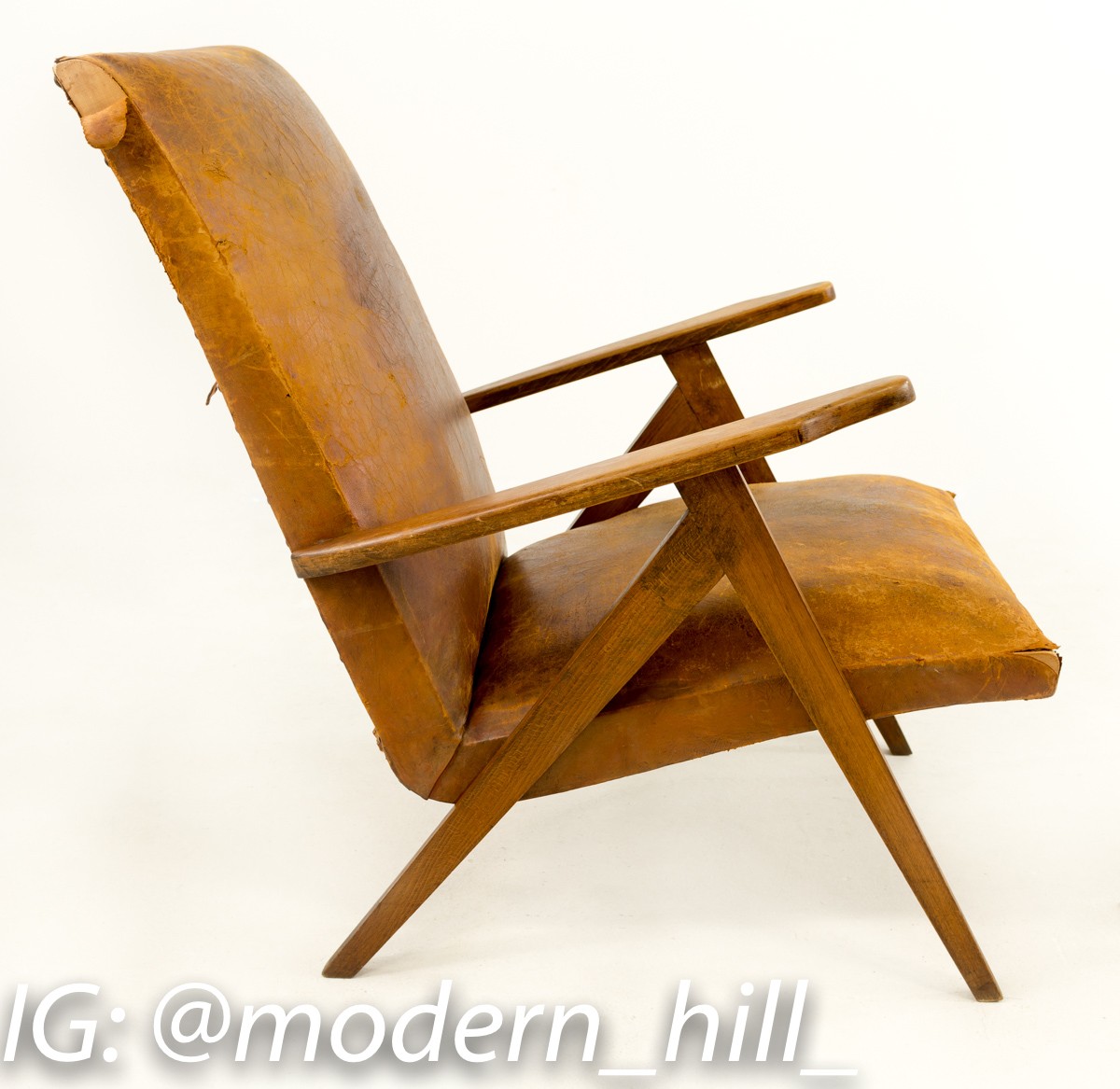 Pierre Jeanneret Attributed Mid Century Lounge Chair