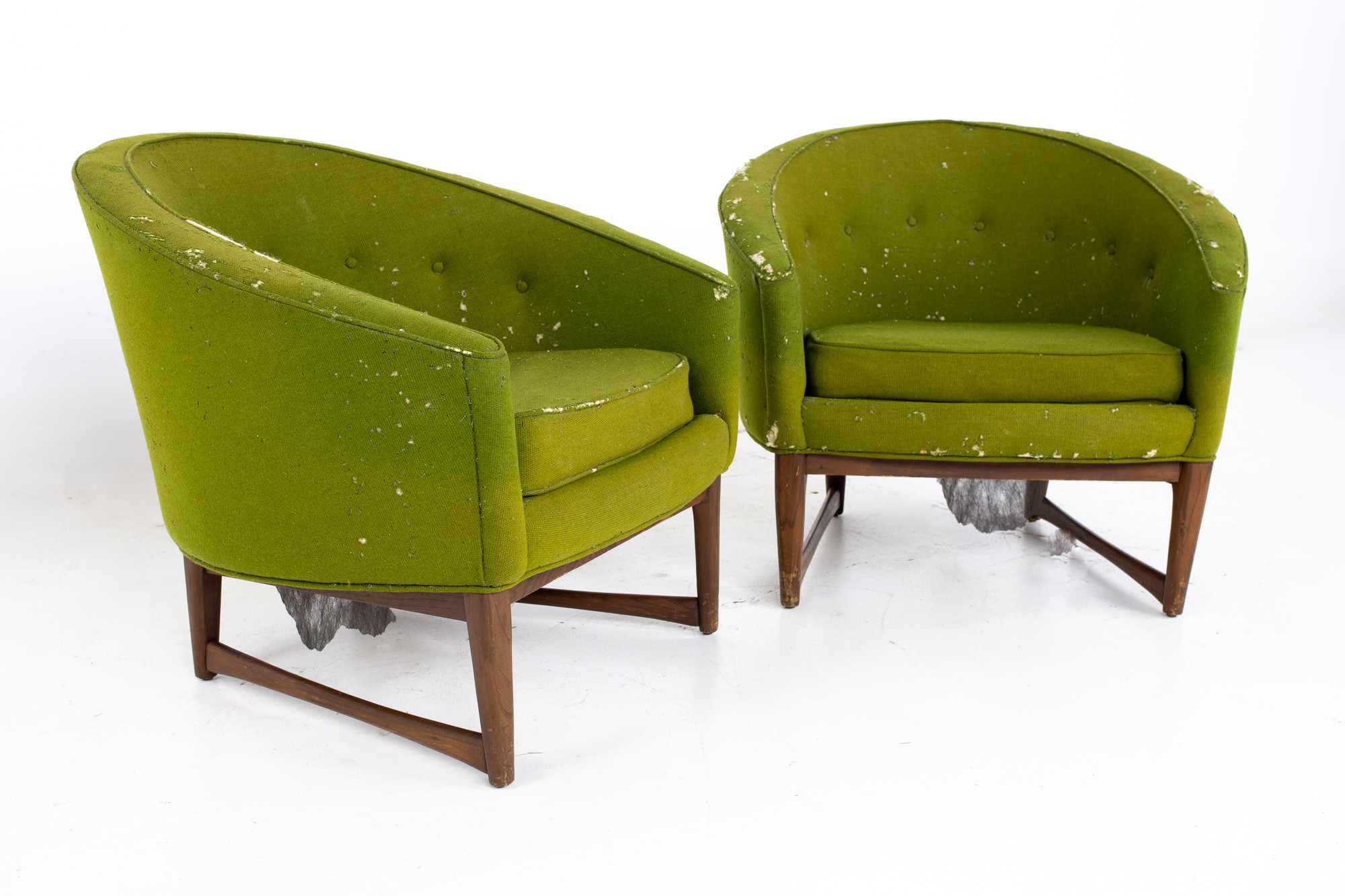 Lawrence Peabody for Richardson Nemschoff Mid Century Lounge Chairs - a Pair