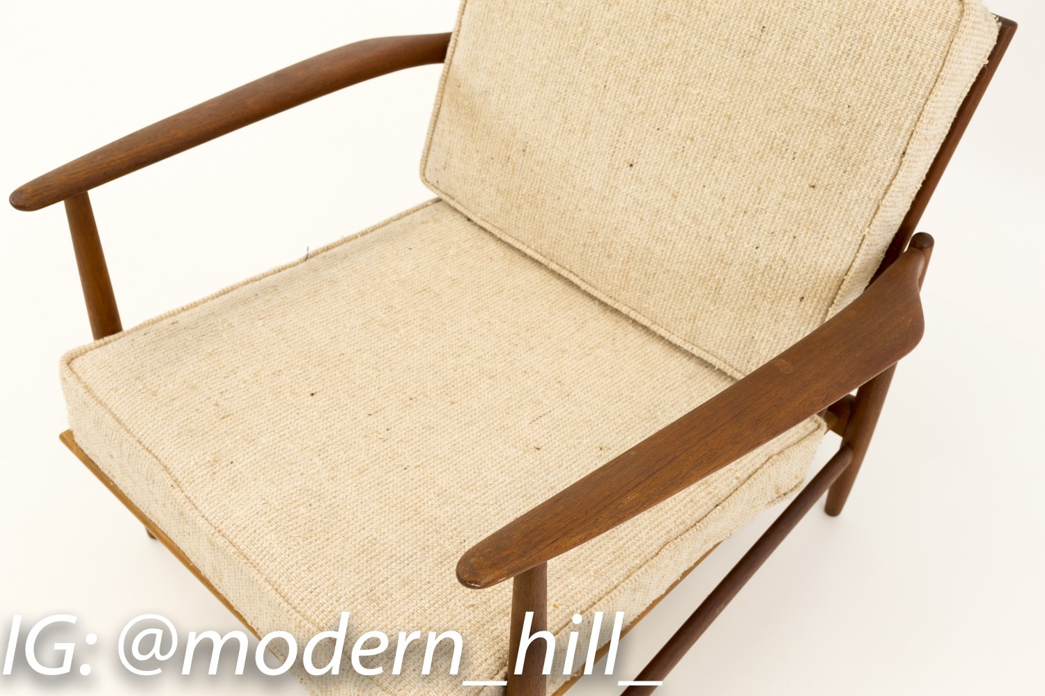 Kofod Larsen for Selig Mid Century Danish Teak Lounge Chair