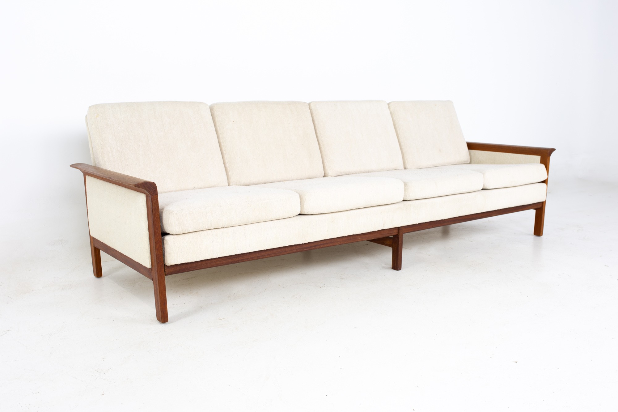 Knut Saeter for Vatne Mobler Style Mid Century Danish Teak Four Seater Sofa