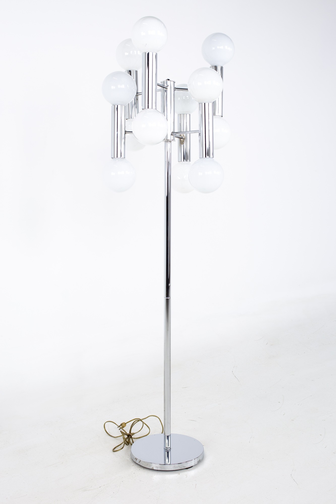 Robert Sonneman Style Mid Century Molecular Chrome Floor Lamp