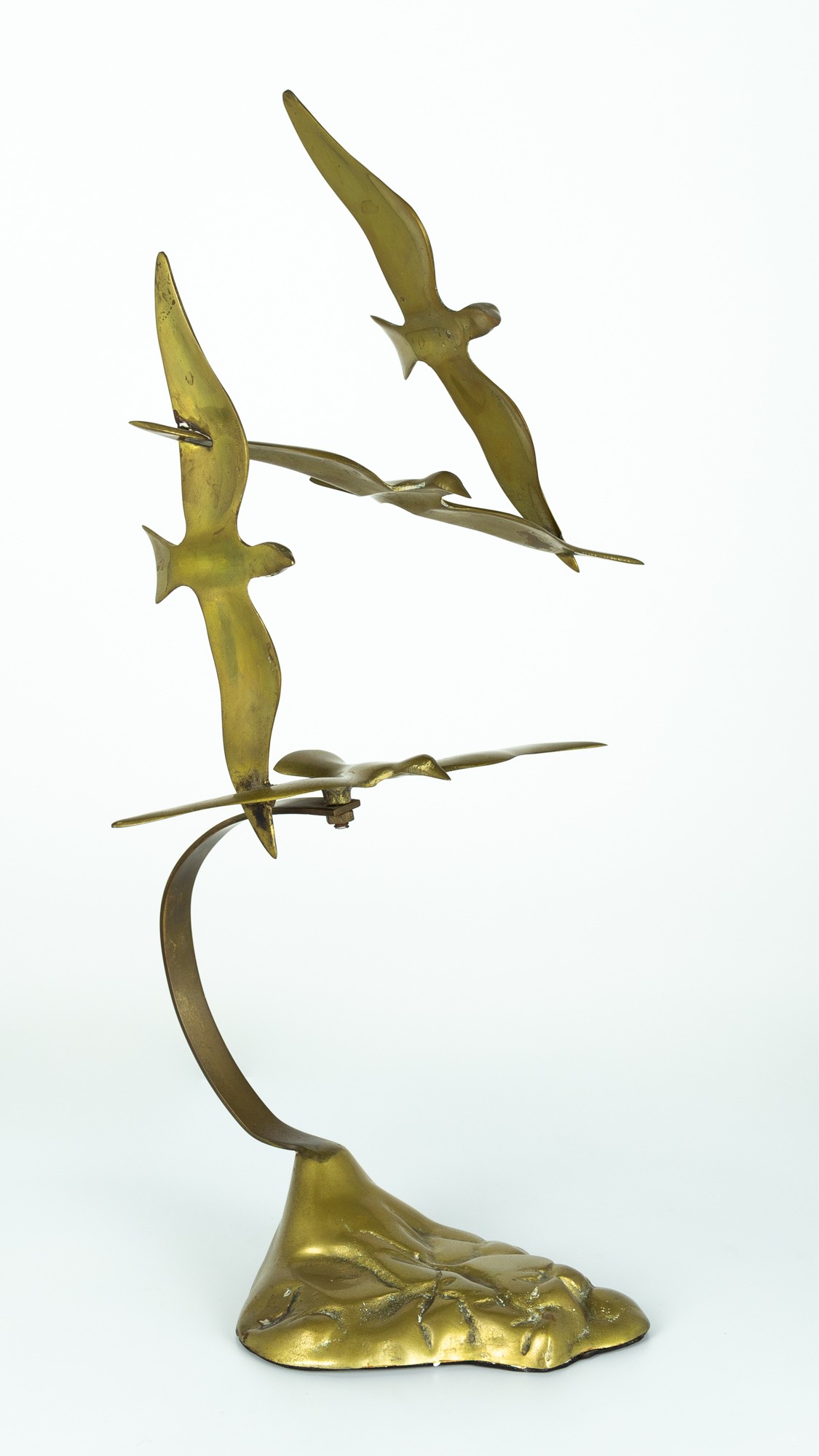 Curtis Jere Four Brass Birds Sculpture