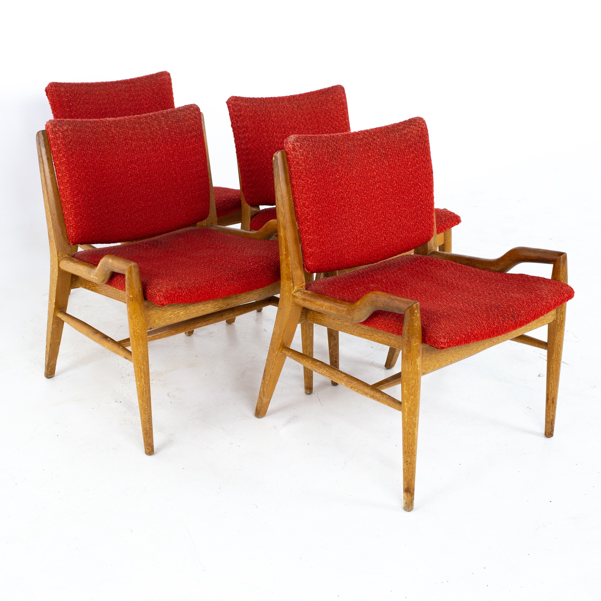 John Keal for Brown Saltman Mid Century Mahogany Dining Chairs - Set of 4