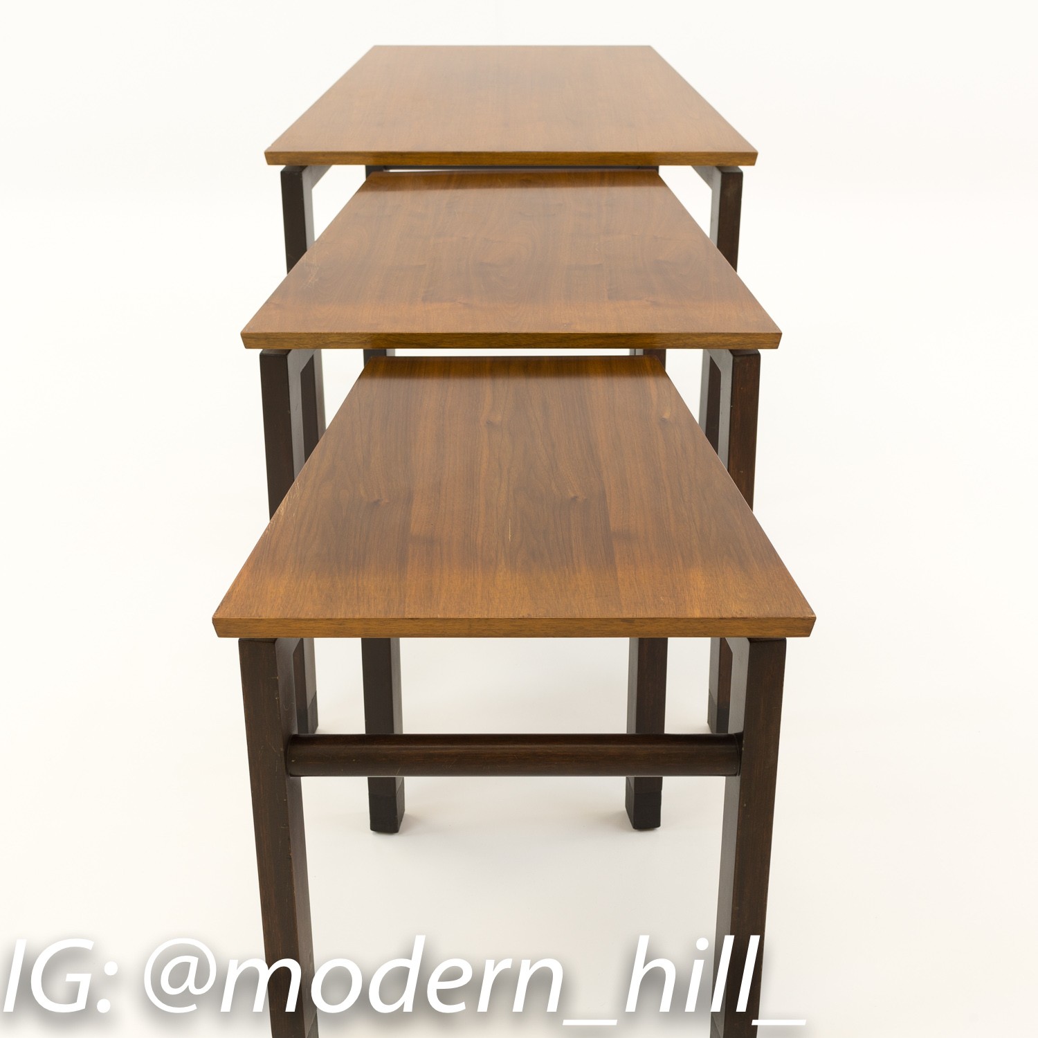 Edward Wormley for Dunbar Trapezoidal Nesting Side End Tables