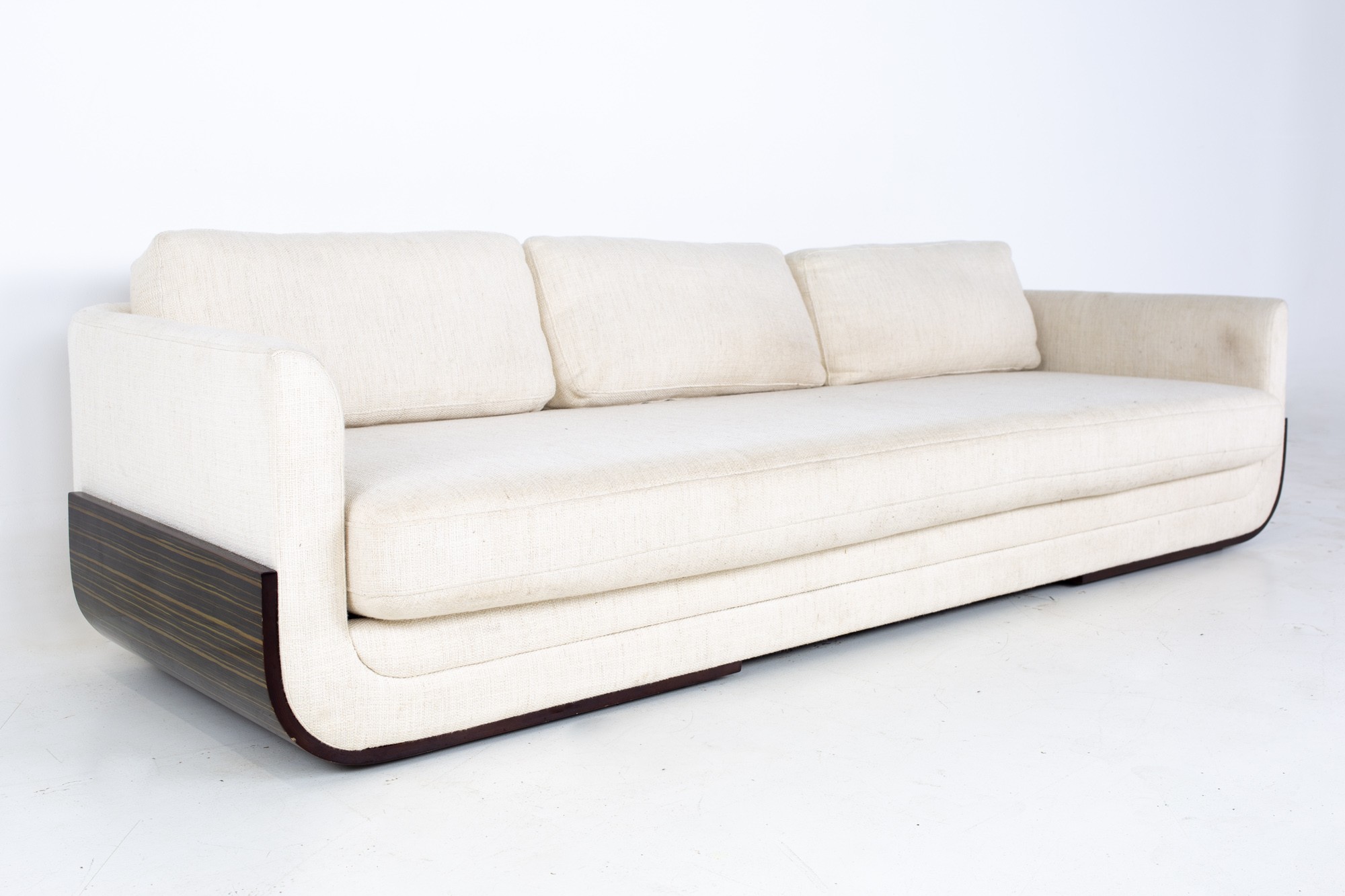 Mid Century White Modern Sofa