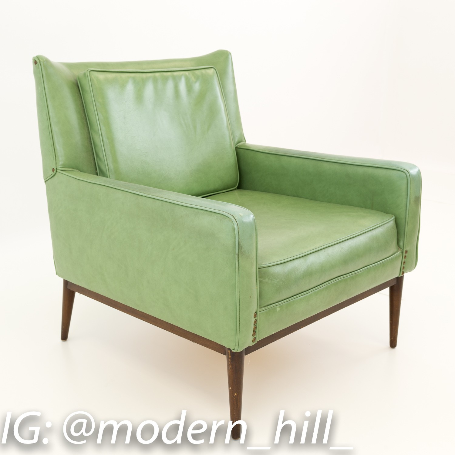 Paul Mccobb for Directional Mid Century Modern Lounge Chairs Model 1312