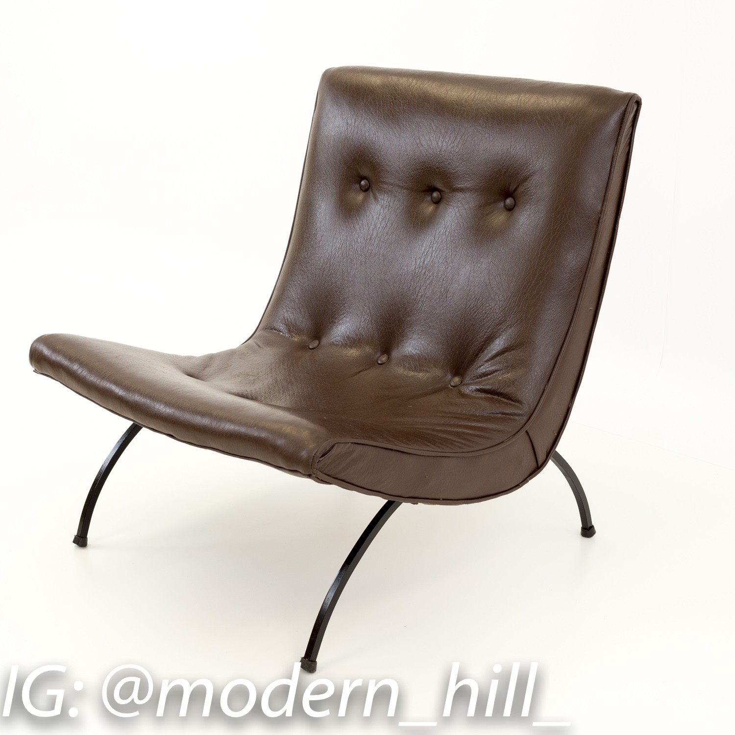 Milo Baughman Mid Century Modern Scoop Lounge Chairs